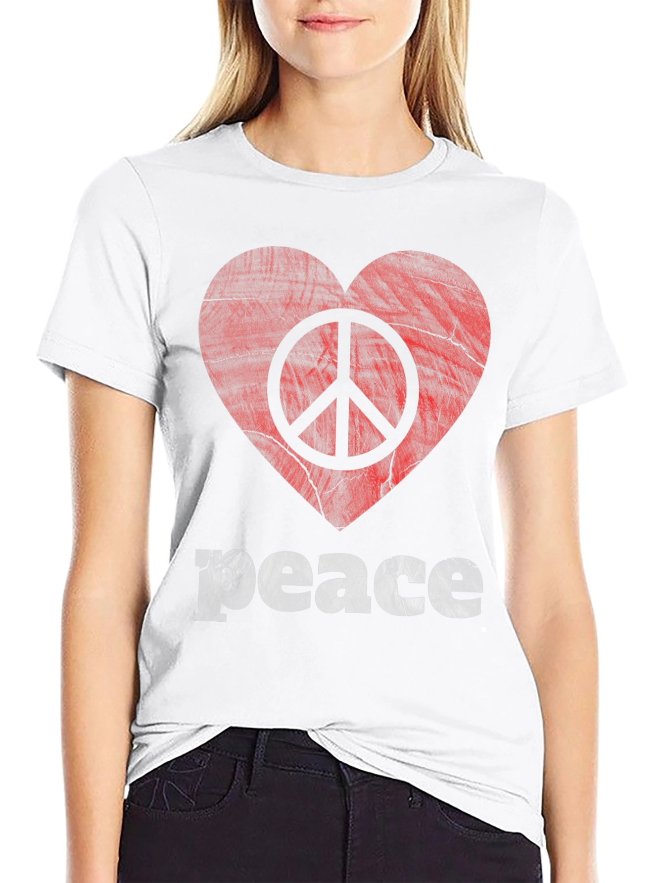 Peace Heart Graphic Tee - Stylish Unisex T-Shirt