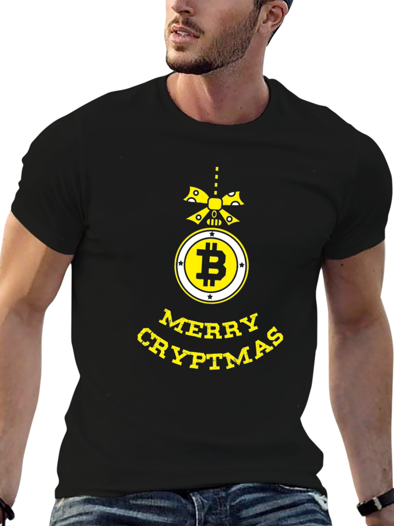 Merry Cryptmas Bitcoin T-Shirt - Holiday Crypto Gift