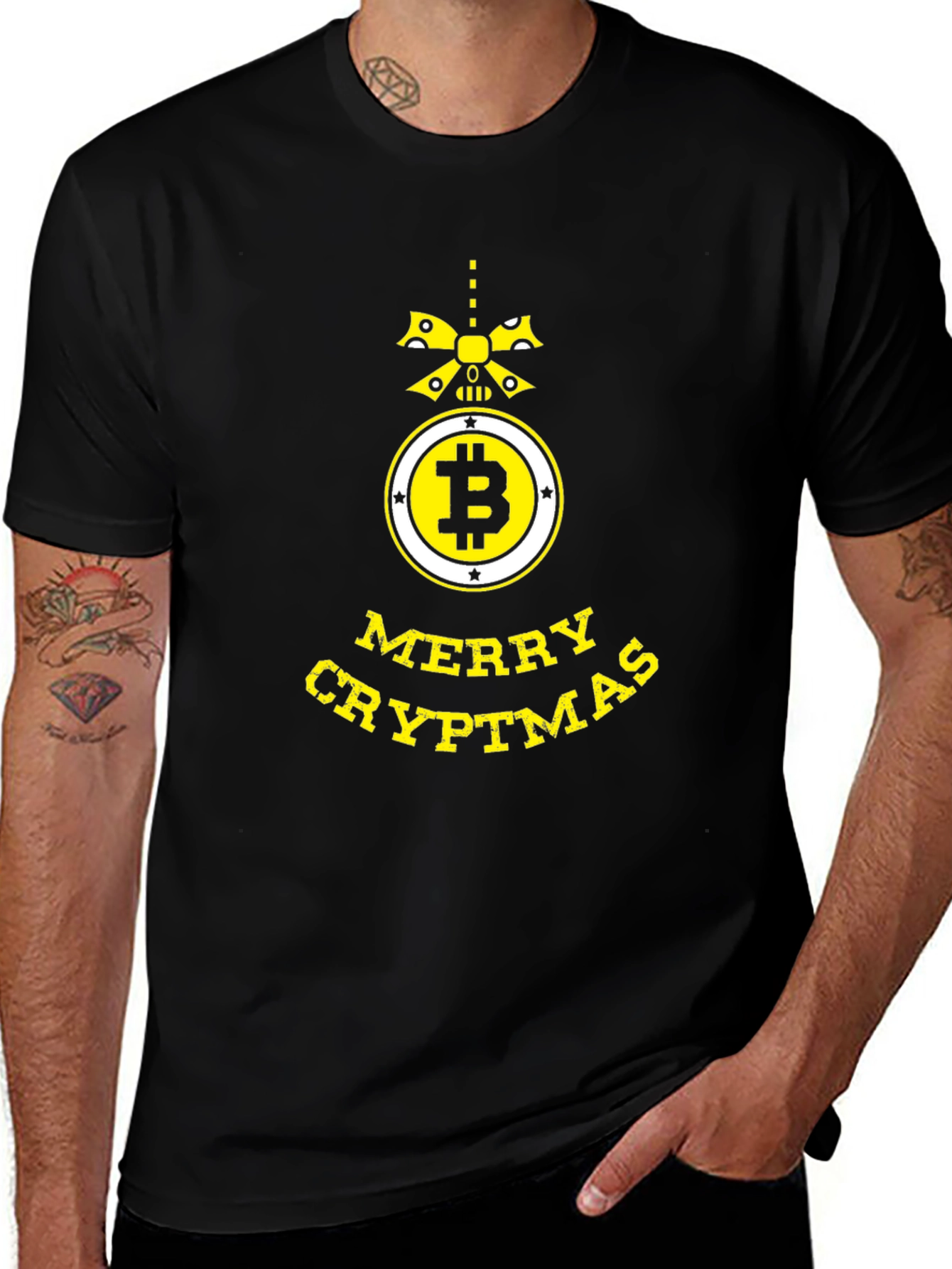 Merry Cryptmas Bitcoin T-Shirt - Holiday Crypto Gift