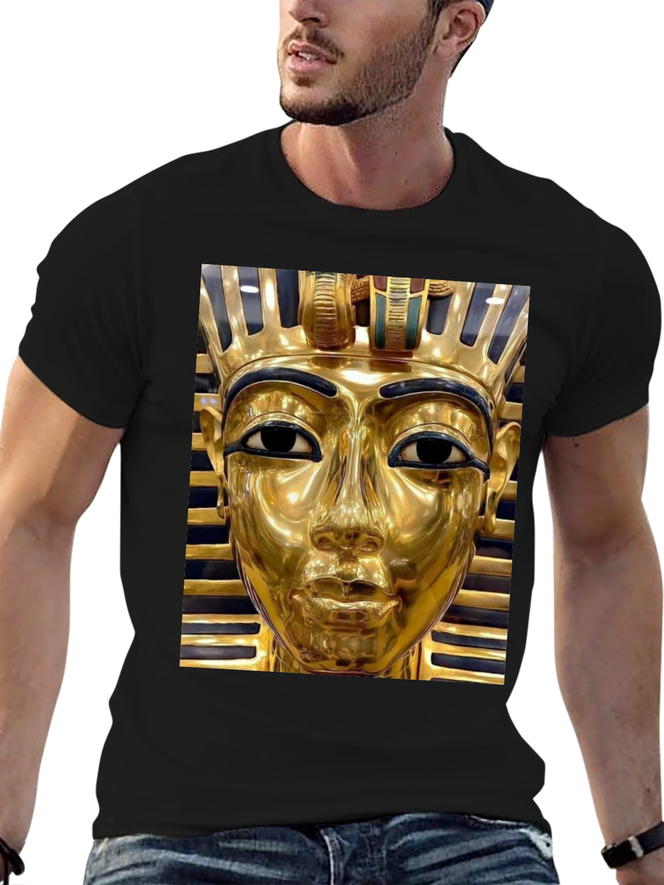 Tutankhamun Graphic Tee - Egyptian Pharaoh T-Shirt