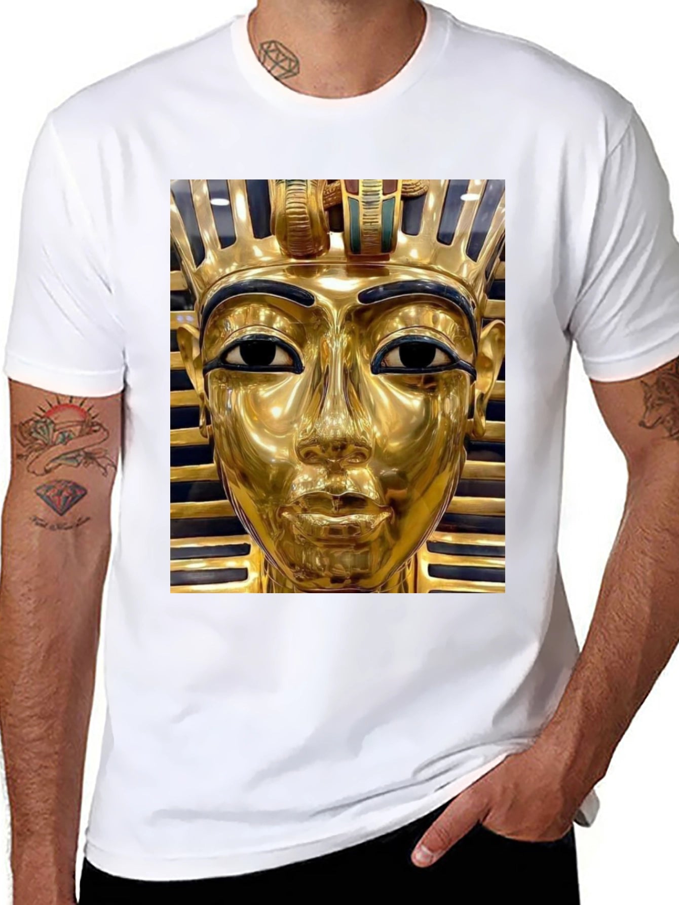 Tutankhamun Graphic Tee - Egyptian Pharaoh T-Shirt