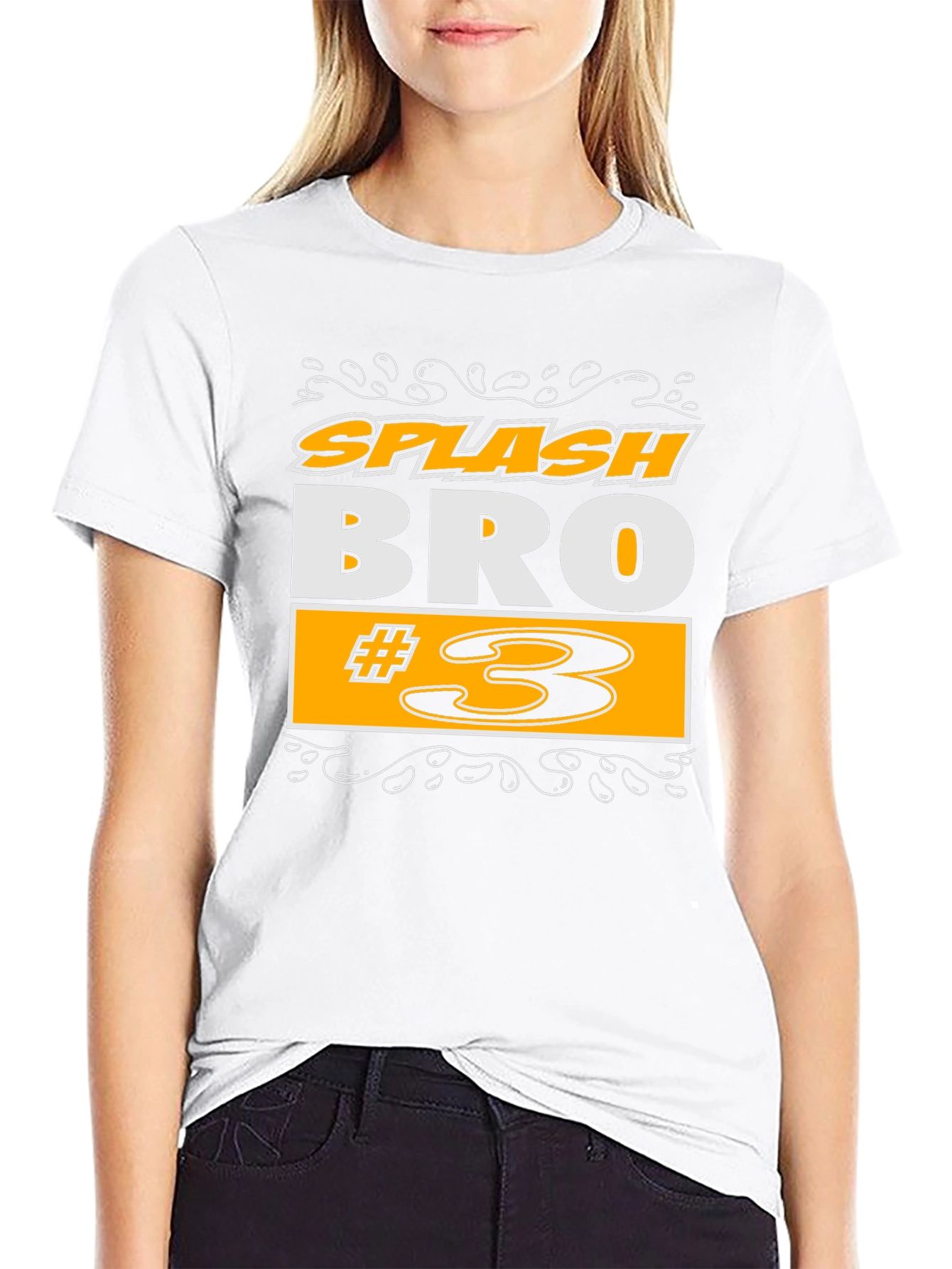 Splash Bro #3 Black Graphic T-Shirt