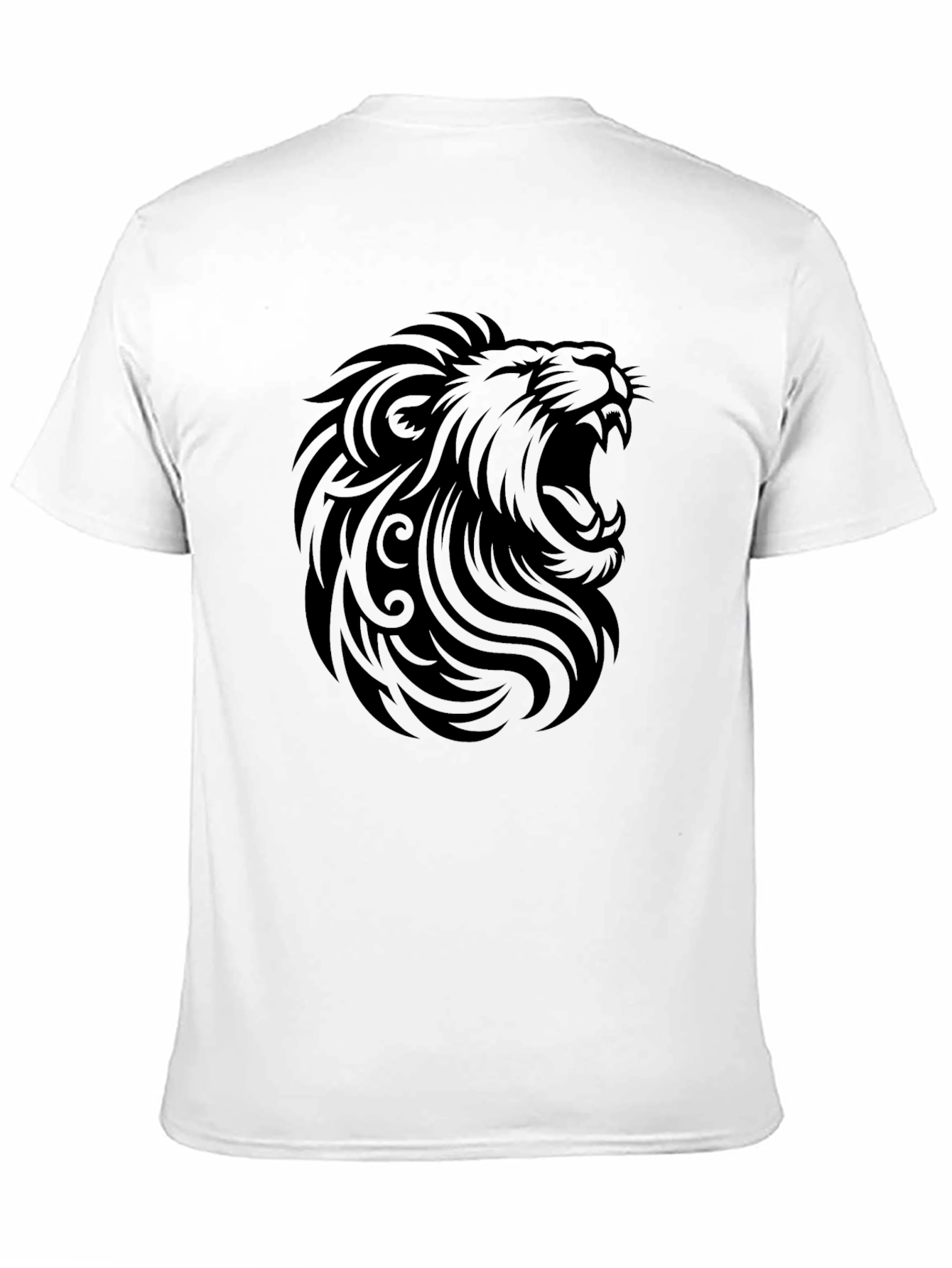Roaring Lion Graphic Print Black T-Shirt