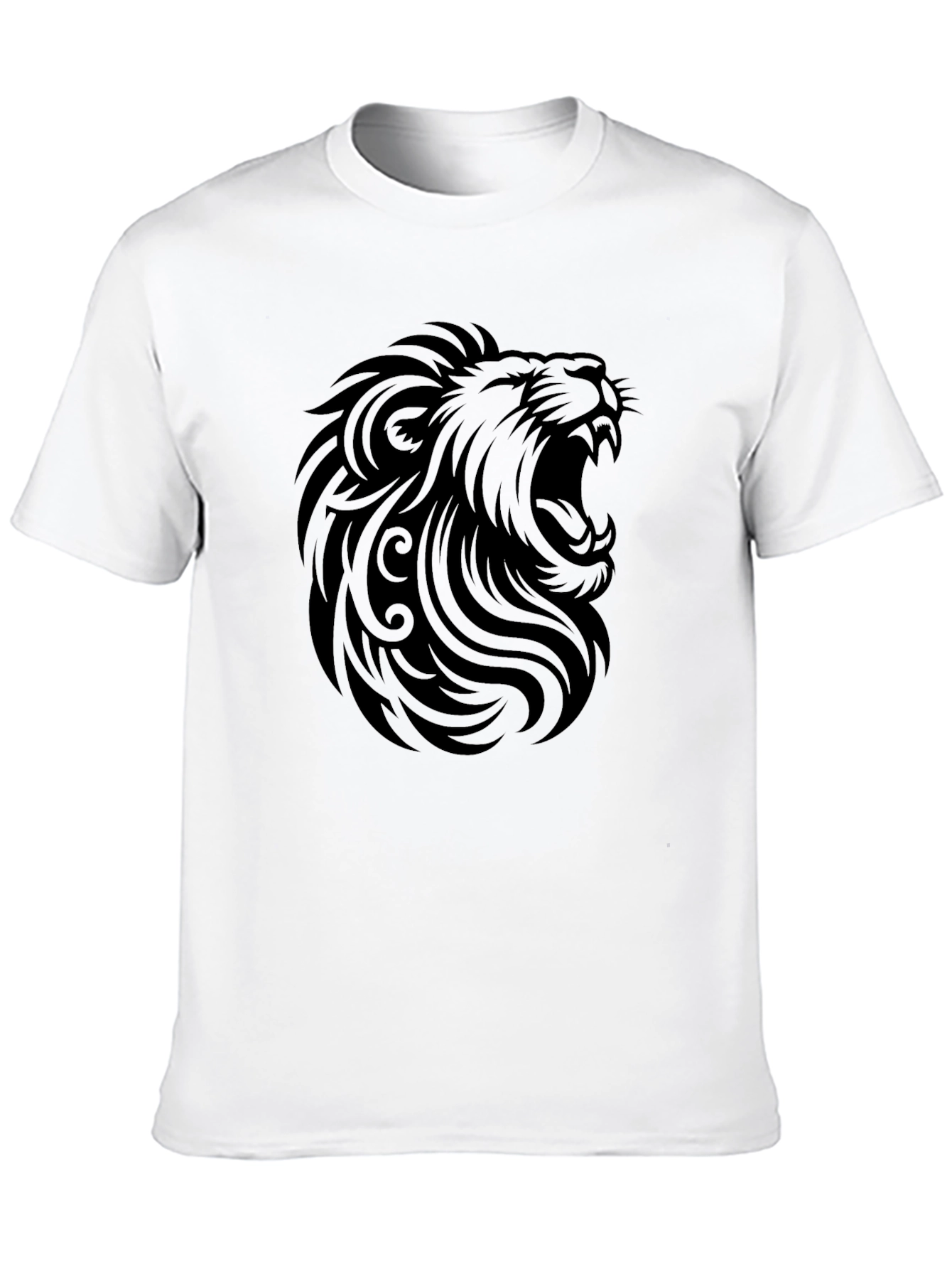 Roaring Lion Graphic Print Black T-Shirt