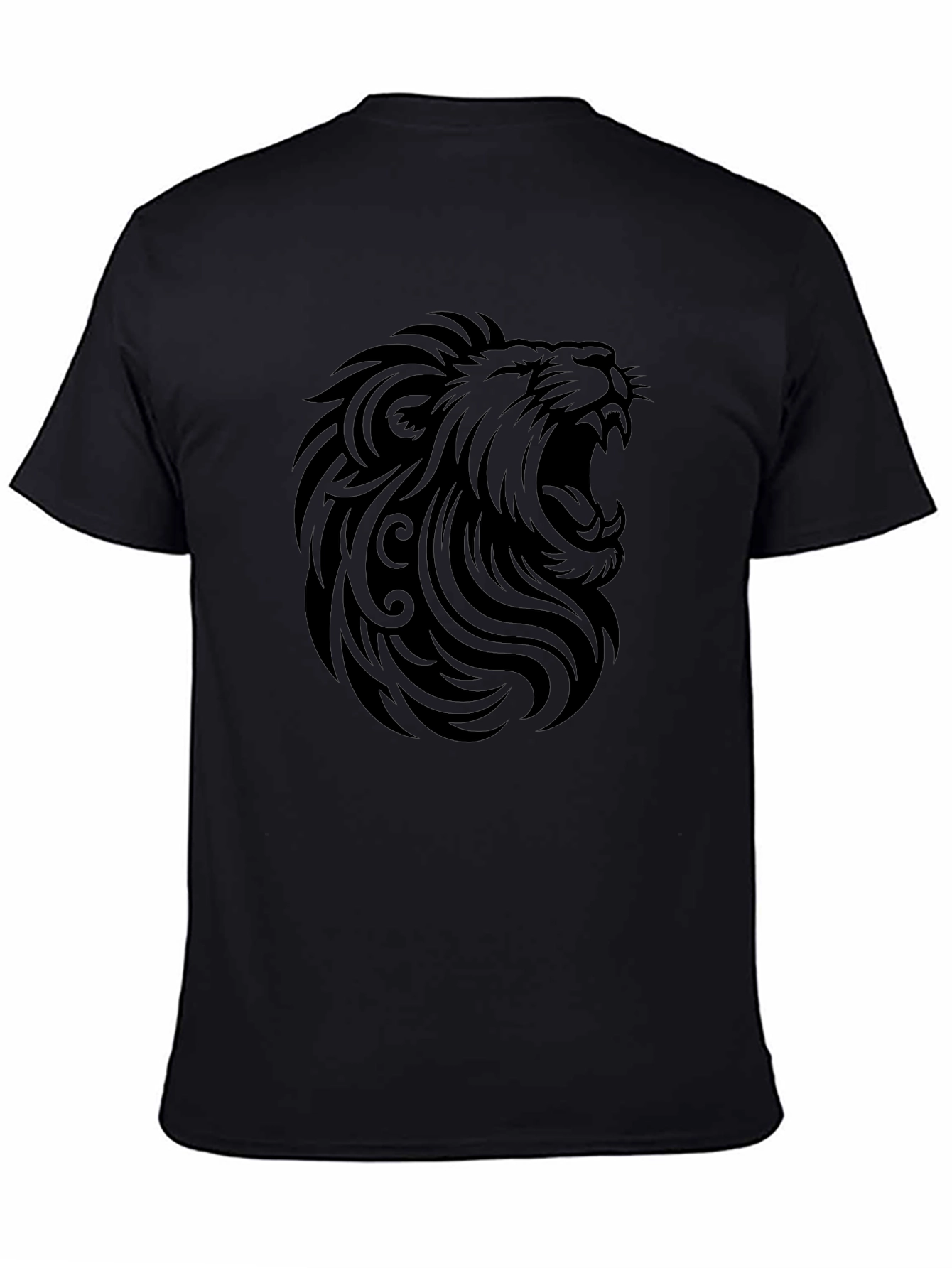 Roaring Lion Graphic Print Black T-Shirt