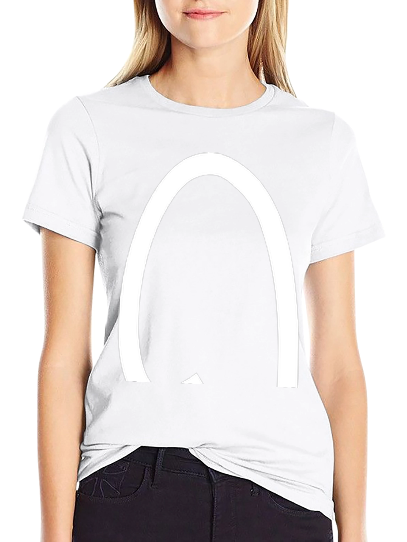 Arched Logo Black T-Shirt - Casual Style
