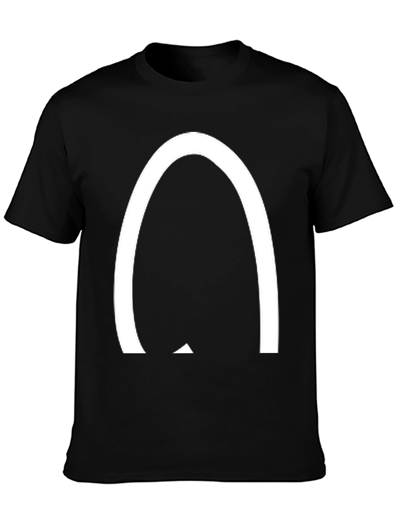 Arched Logo Black T-Shirt - Casual Style