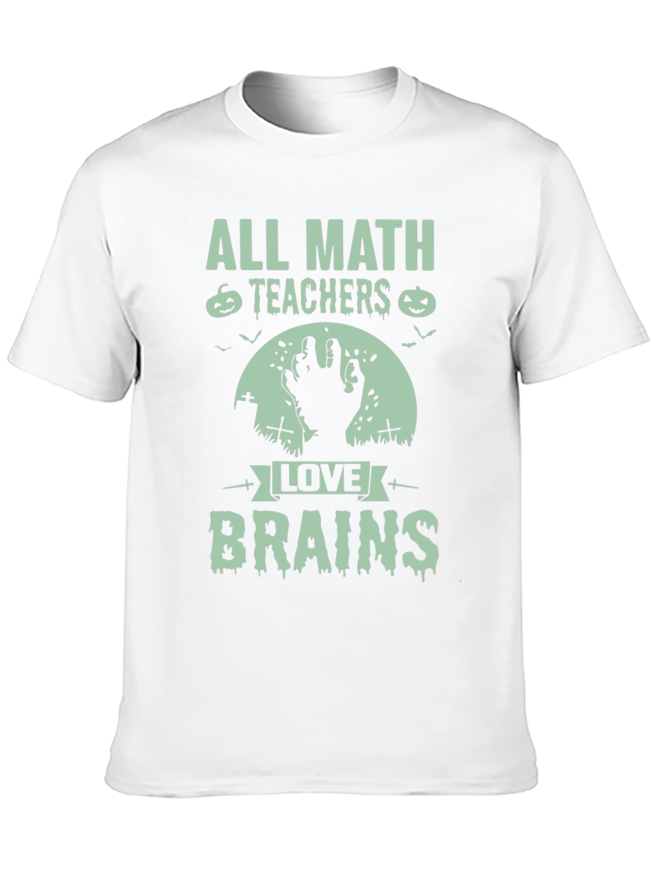 Halloween Math Teacher T-Shirt - Love Brains