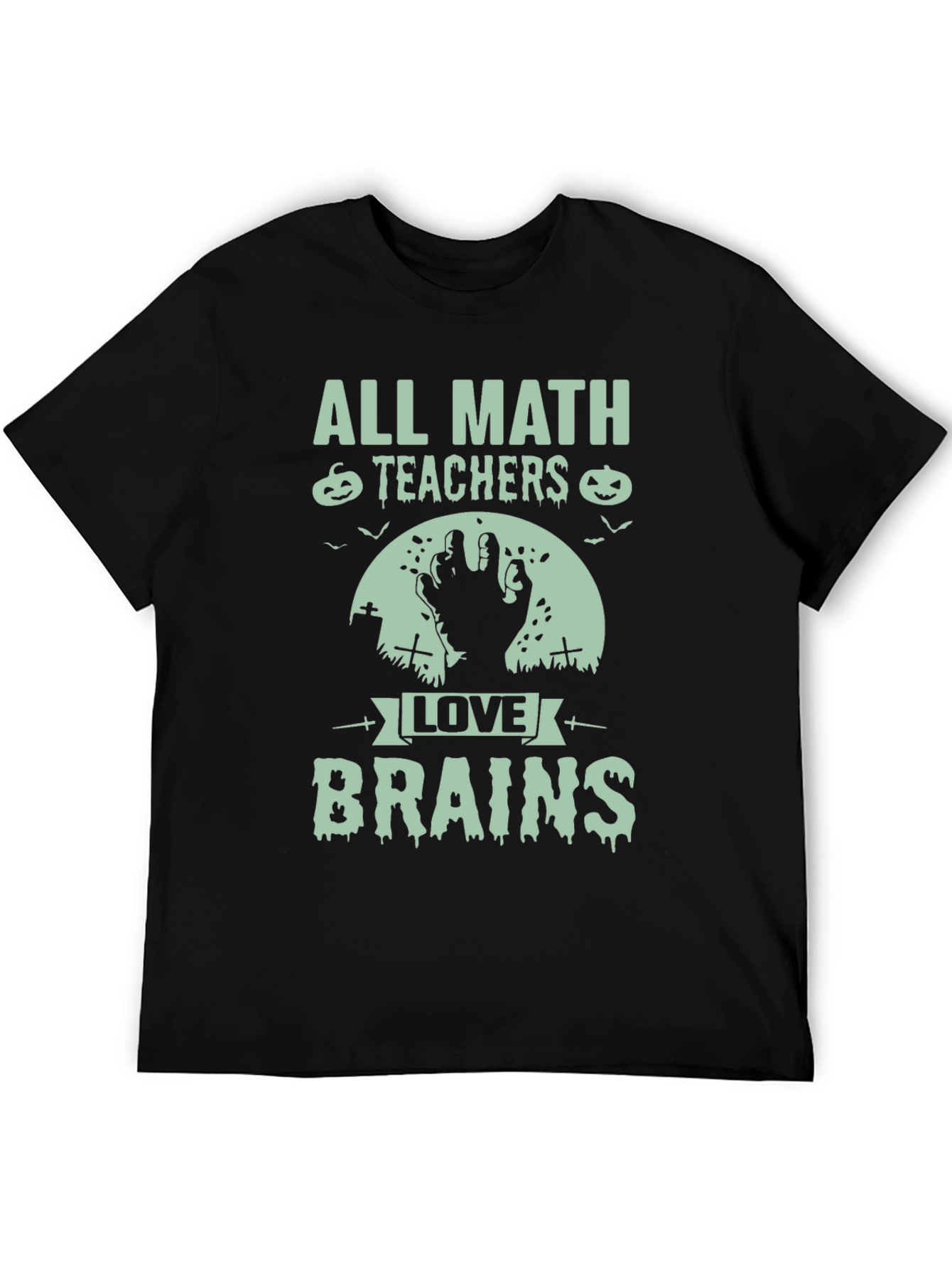 Halloween Math Teacher T-Shirt - Love Brains