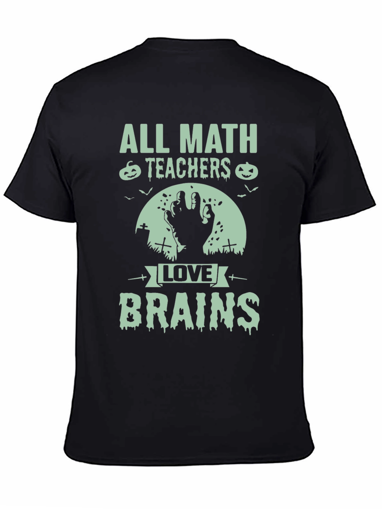 Halloween Math Teacher T-Shirt - Love Brains