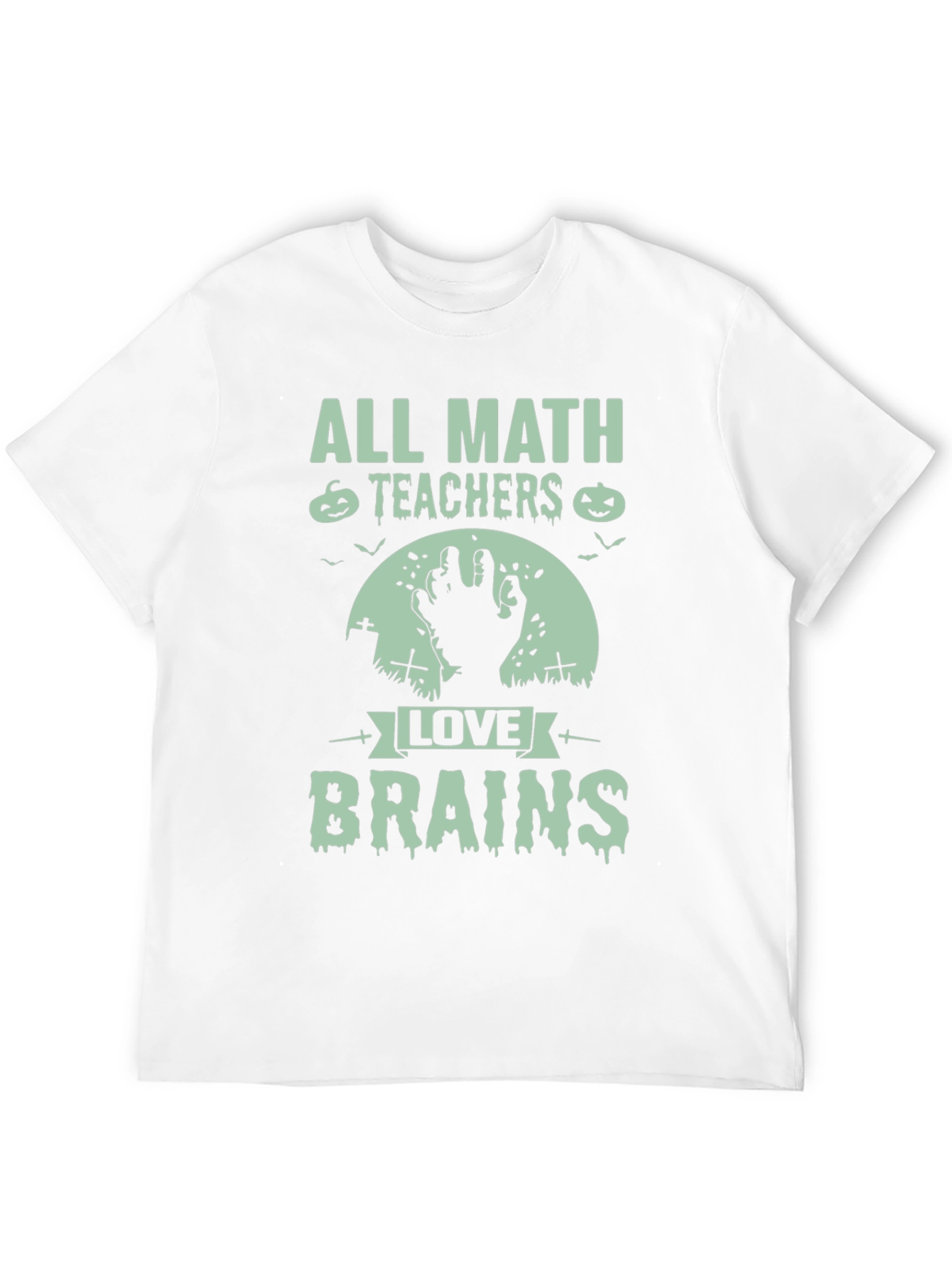 Halloween Math Teacher T-Shirt - Love Brains