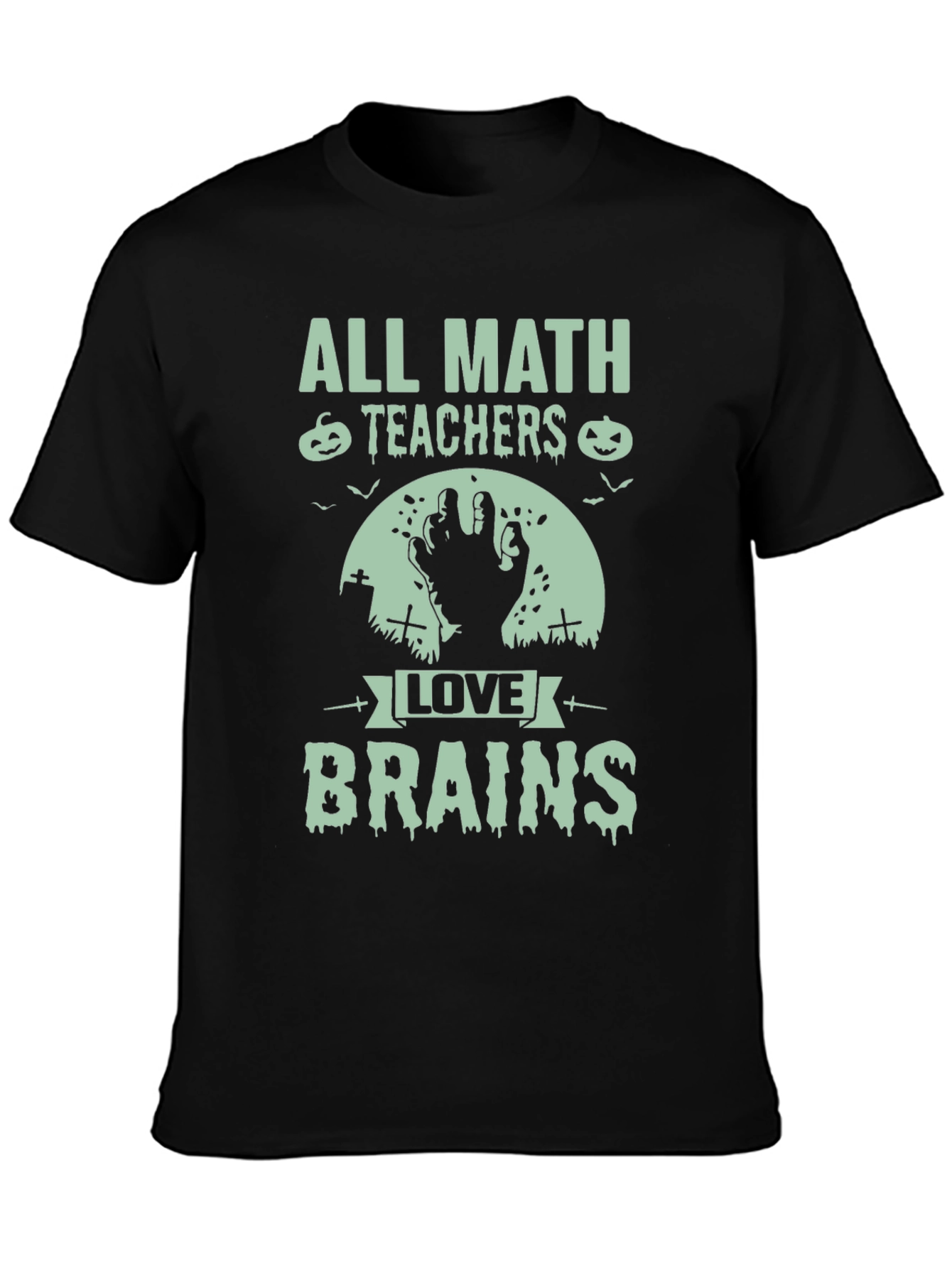 Halloween Math Teacher T-Shirt - Love Brains