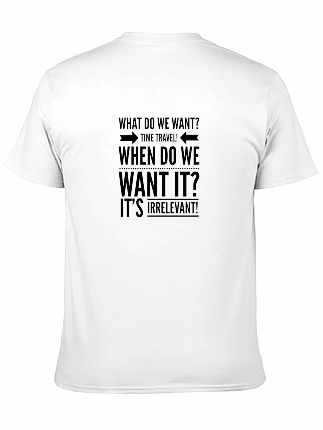 Time Travel T-Shirt: What Do We Want?