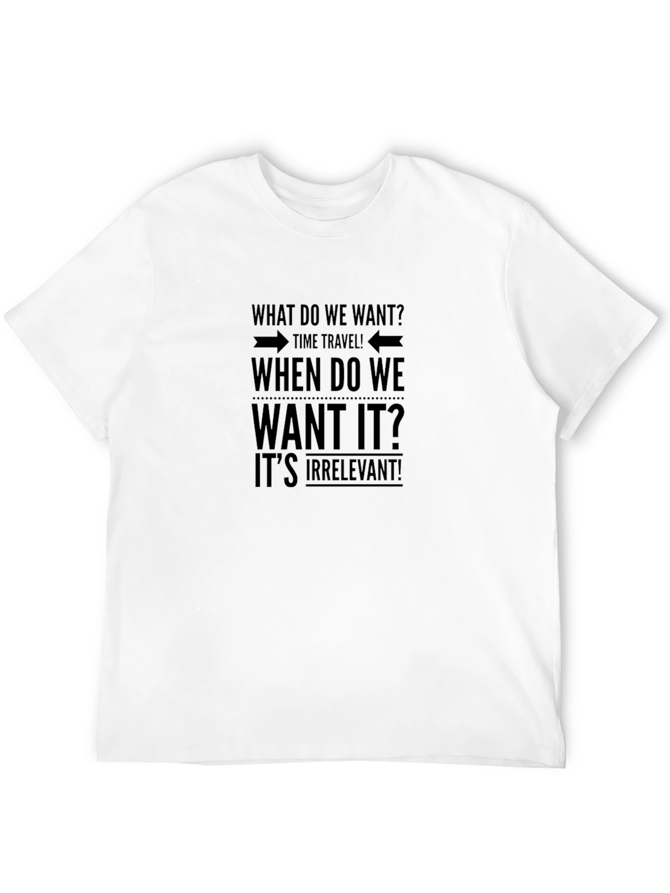 Time Travel T-Shirt: What Do We Want?
