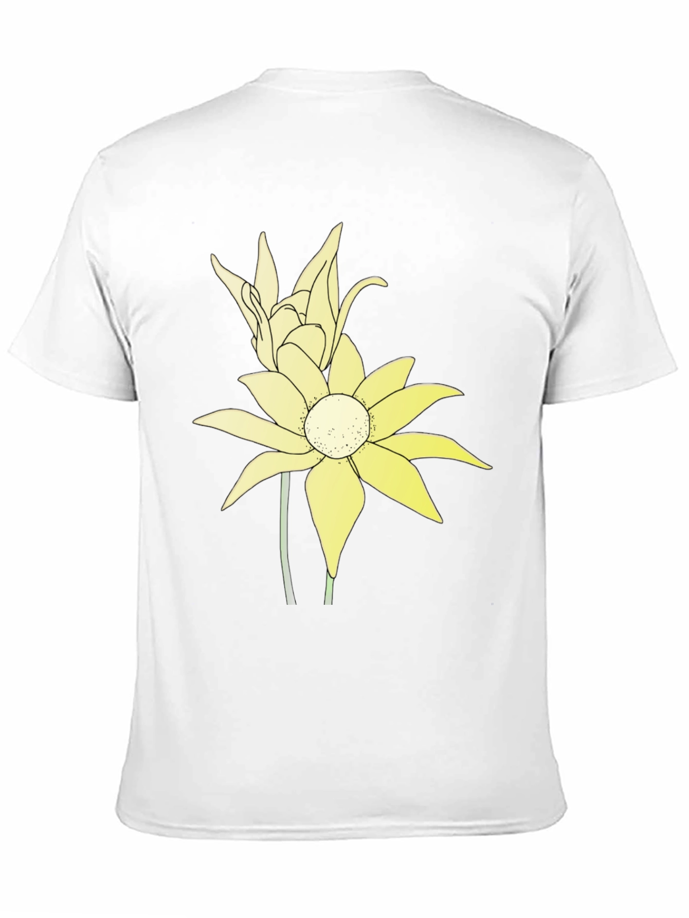 Floral Graphic Tee - Black Cotton Blend