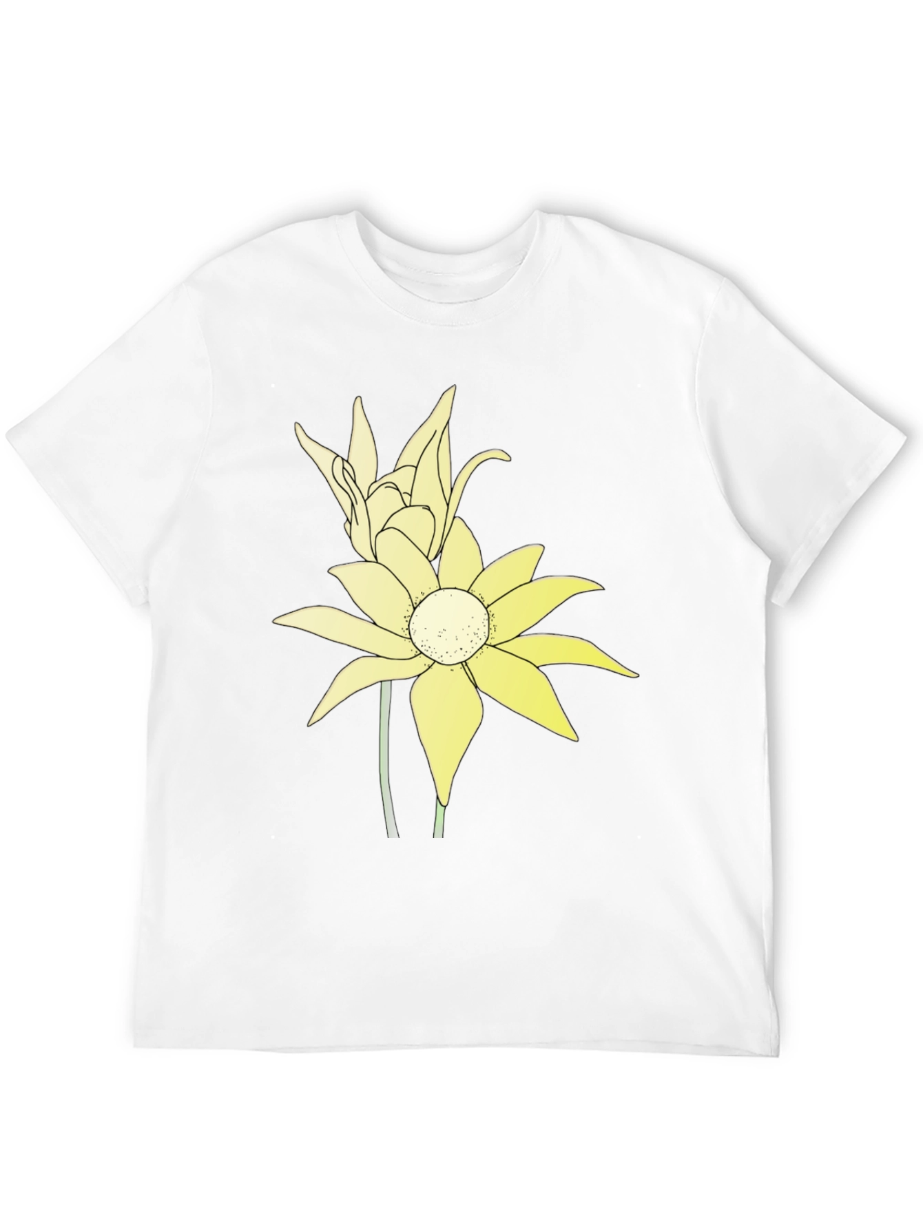 Floral Graphic Tee - Black Cotton Blend