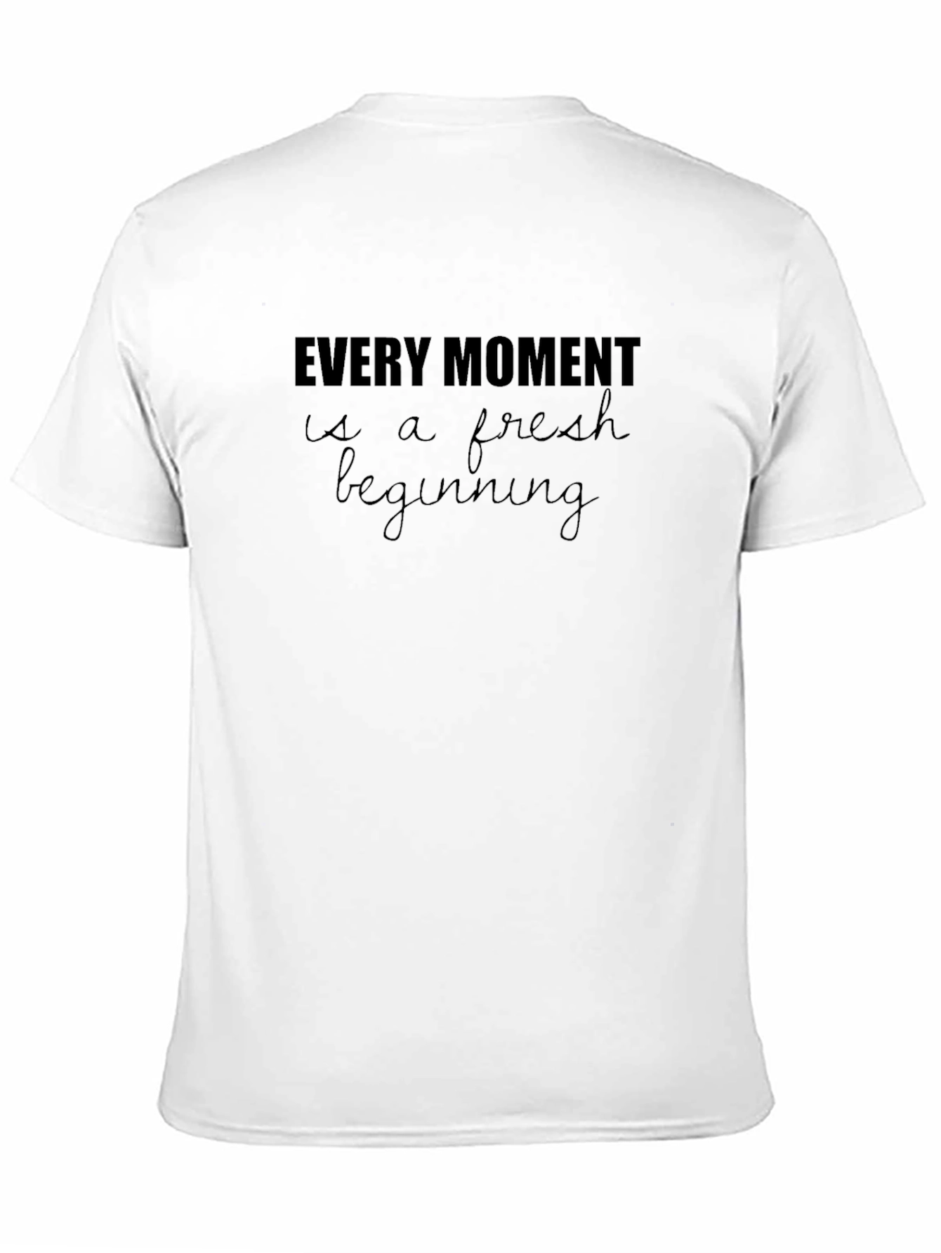 Inspirational Black T-Shirt - Fresh Beginning Design