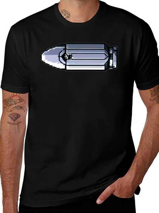 Pixel Bullet Graphic Tee - Gamer Style