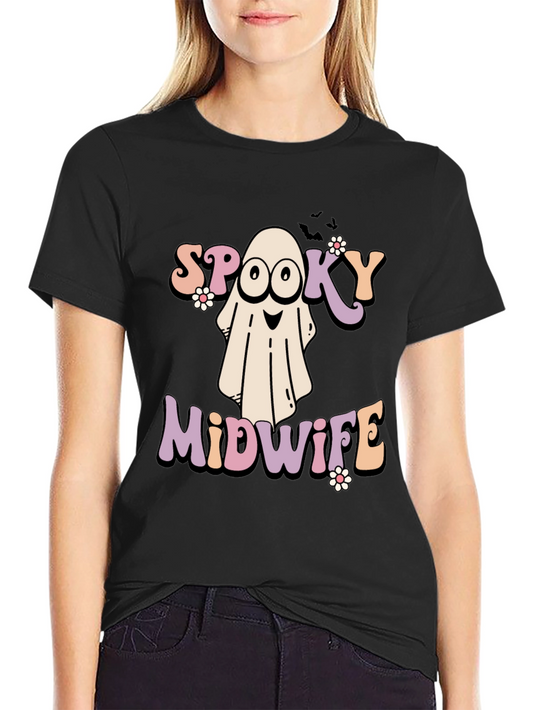 Spooky Midwife Halloween T-Shirt