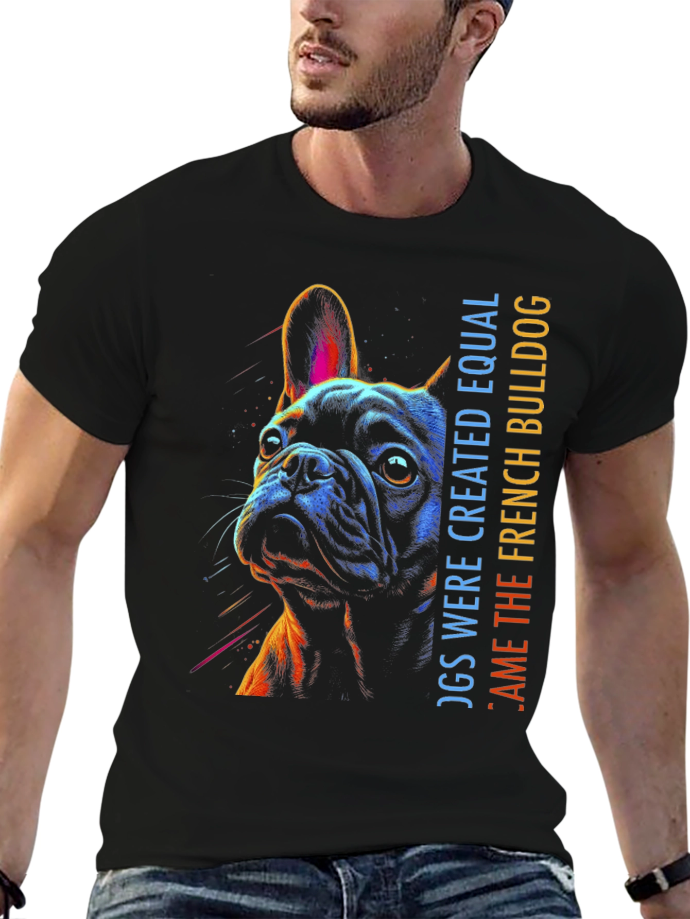 French Bulldog Graphic Tee - Dogs Were Created Equal
