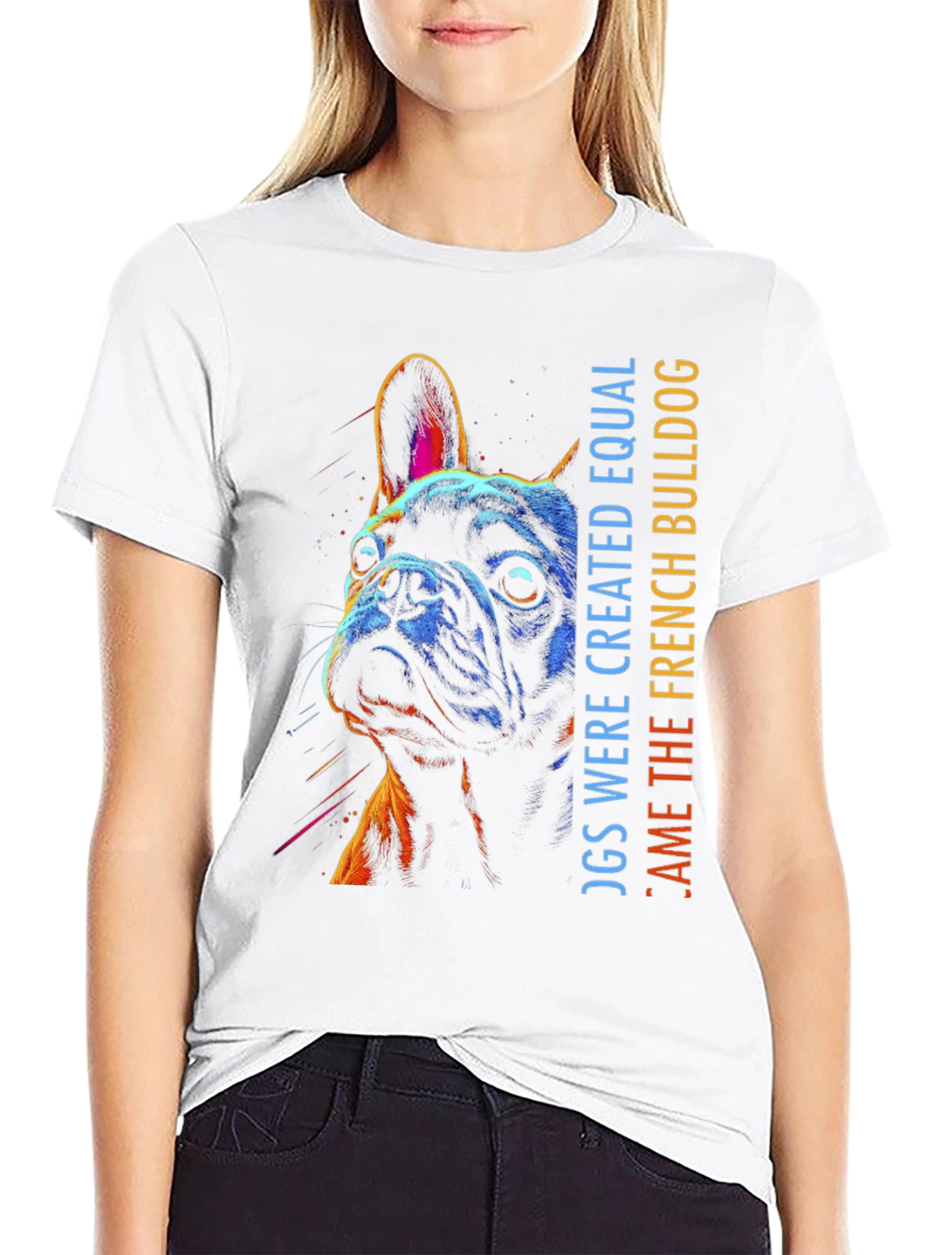 French Bulldog Graphic Tee - Dogs Were Created Equal