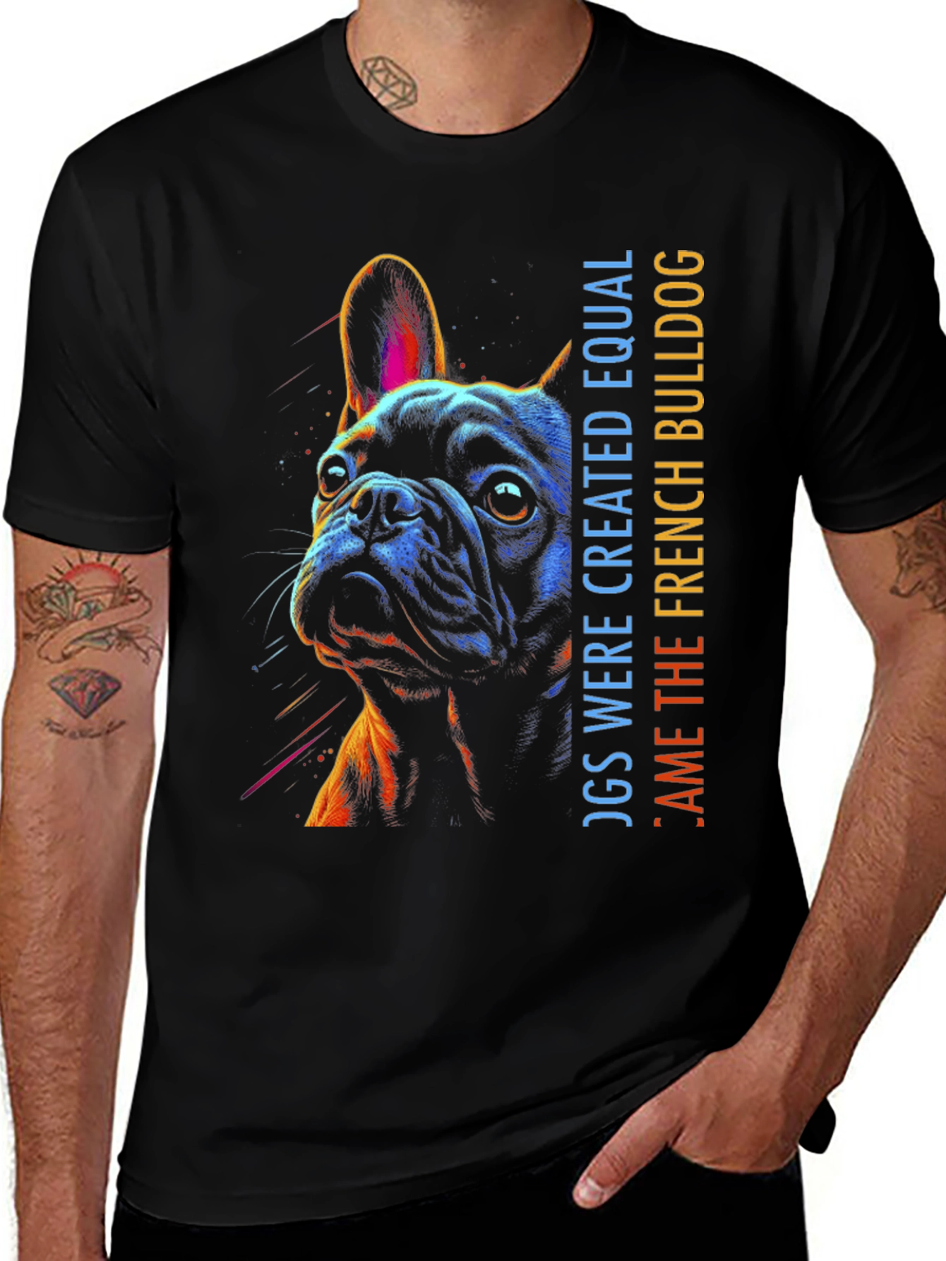 French Bulldog Graphic Tee - Dogs Were Created Equal