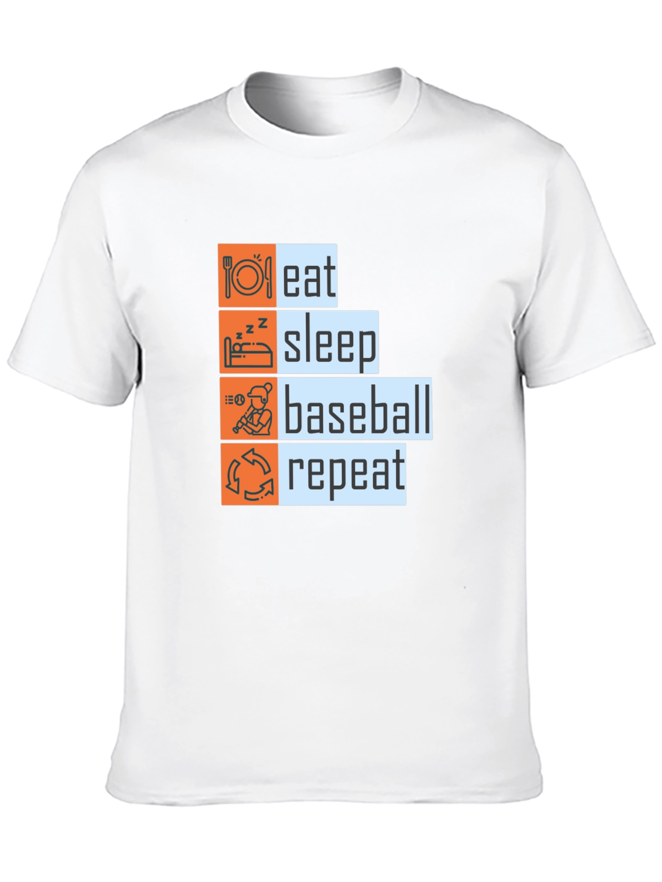 Eat Sleep Baseball Repeat Graphic Tee