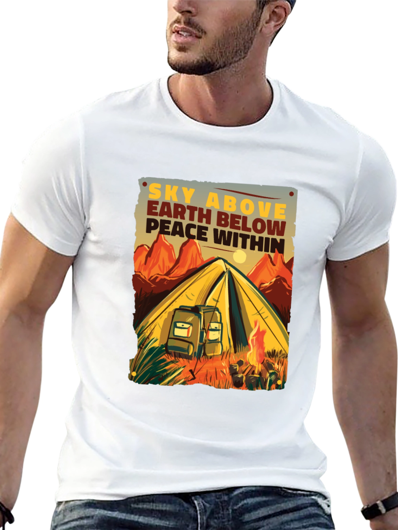 Camping Adventure Graphic Tee - Sky Above