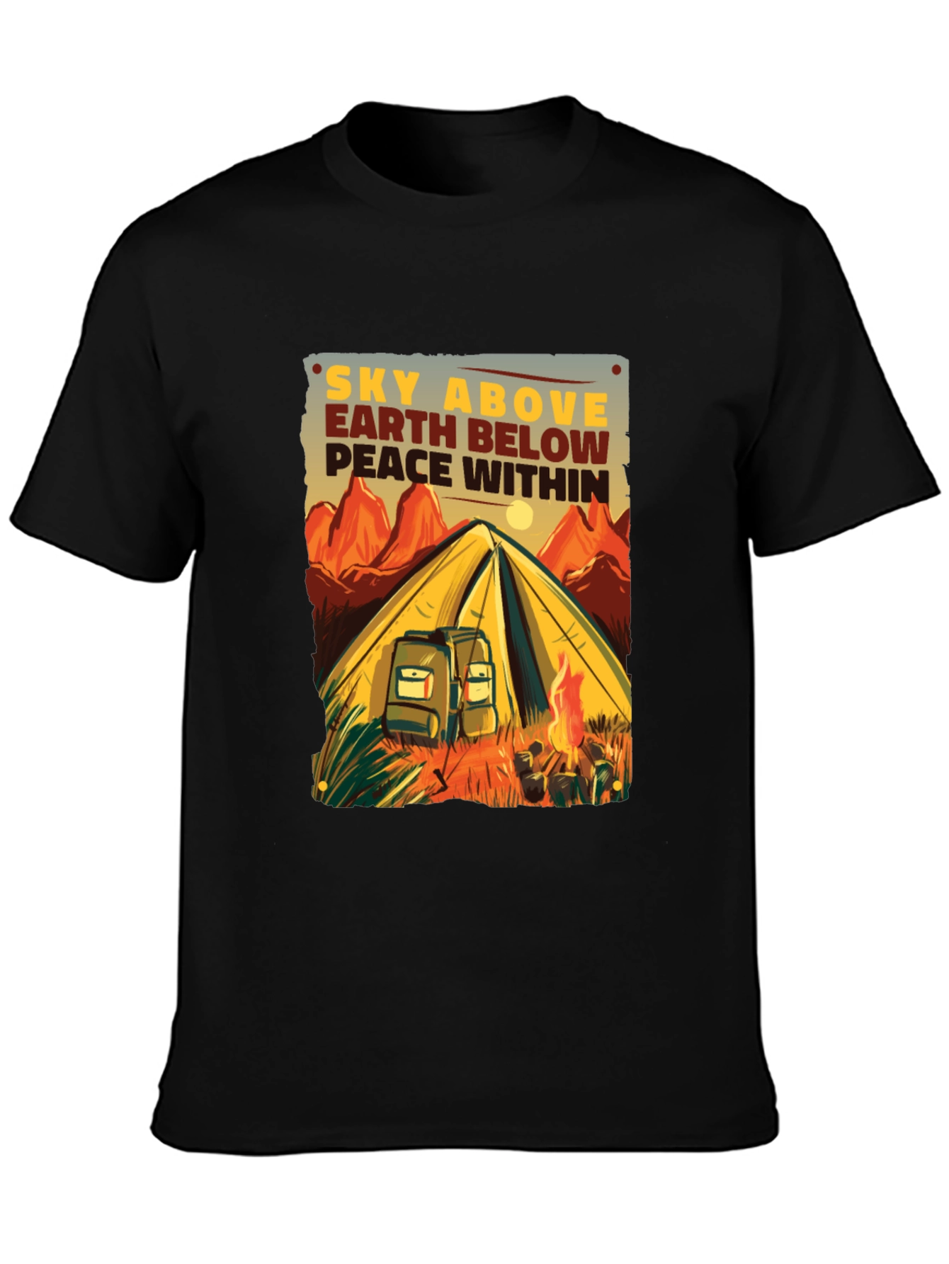 Camping Adventure Graphic Tee - Sky Above