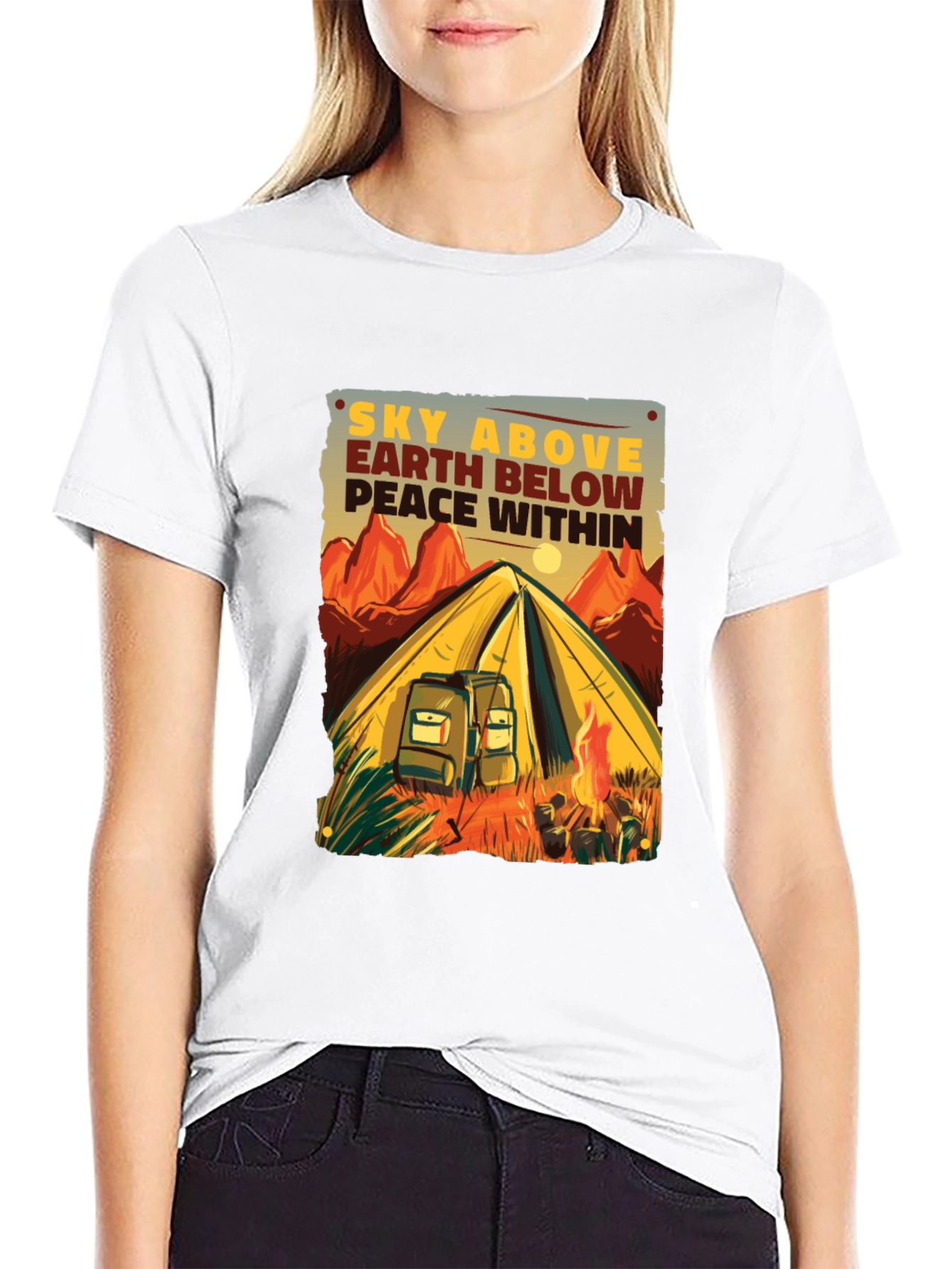 Camping Adventure Graphic Tee - Sky Above