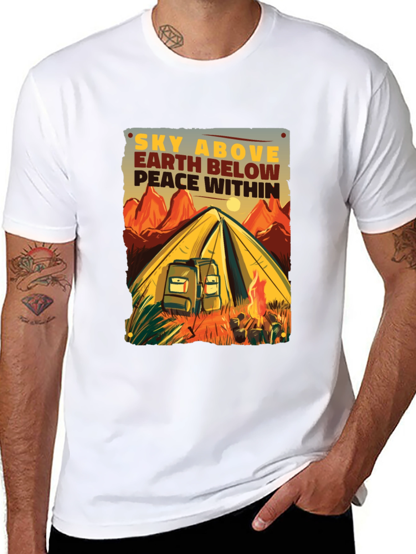 Camping Adventure Graphic Tee - Sky Above