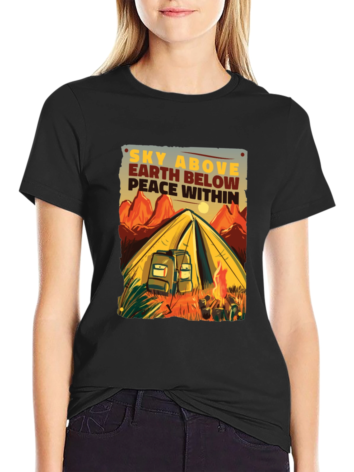 Camping Adventure Graphic Tee - Sky Above