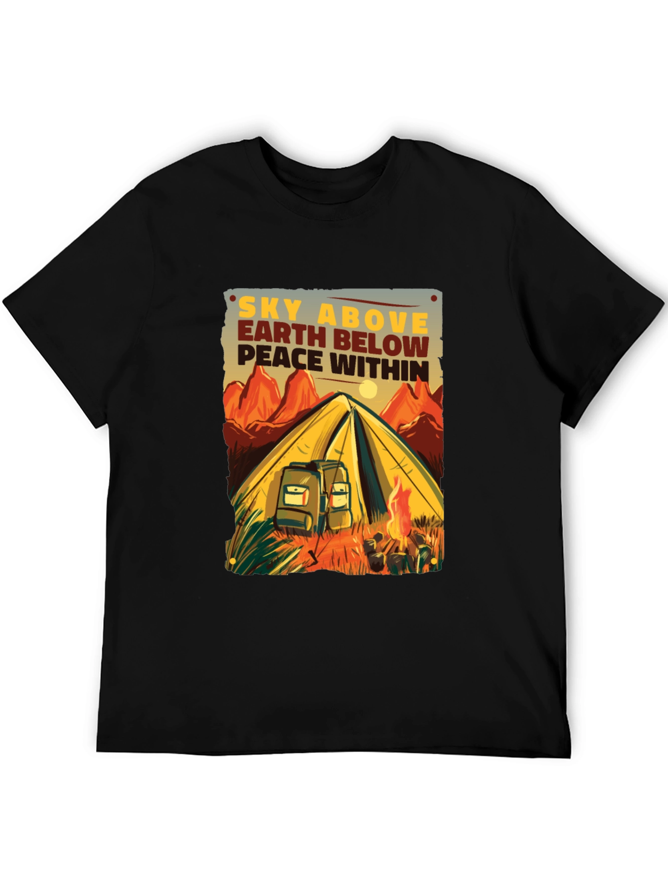 Camping Adventure Graphic Tee - Sky Above