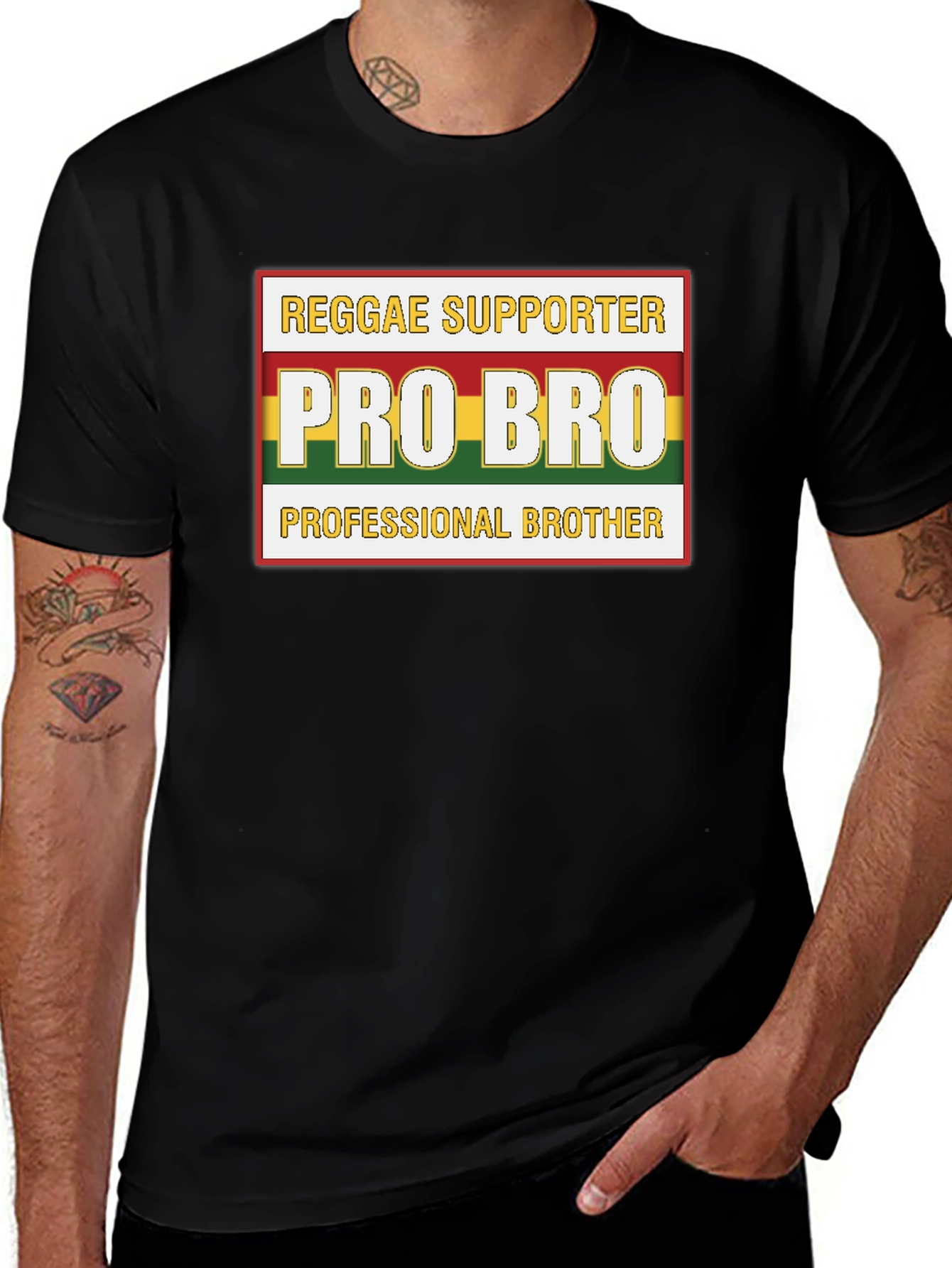 Reggae Pro Bro Black T-Shirt