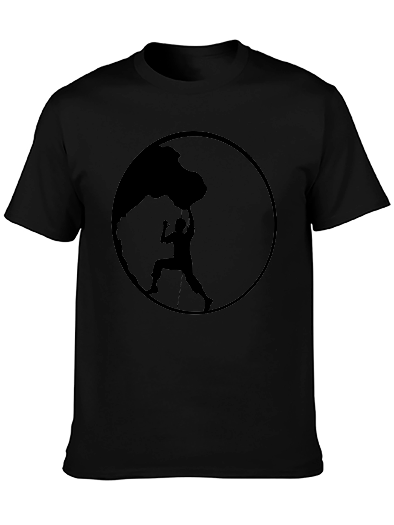 Climbing Silhouette Black Graphic Tee