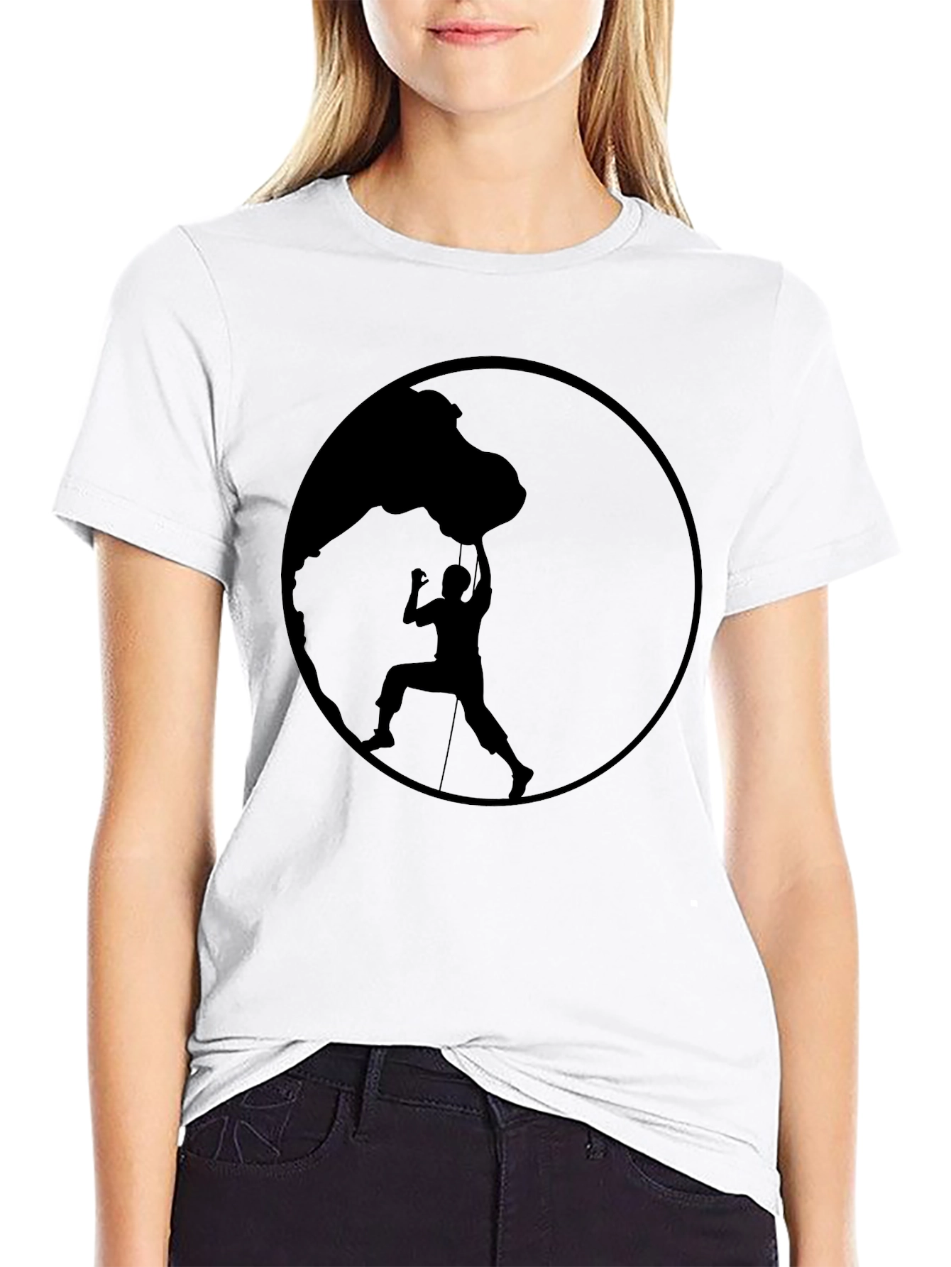 Climbing Silhouette Black Graphic Tee