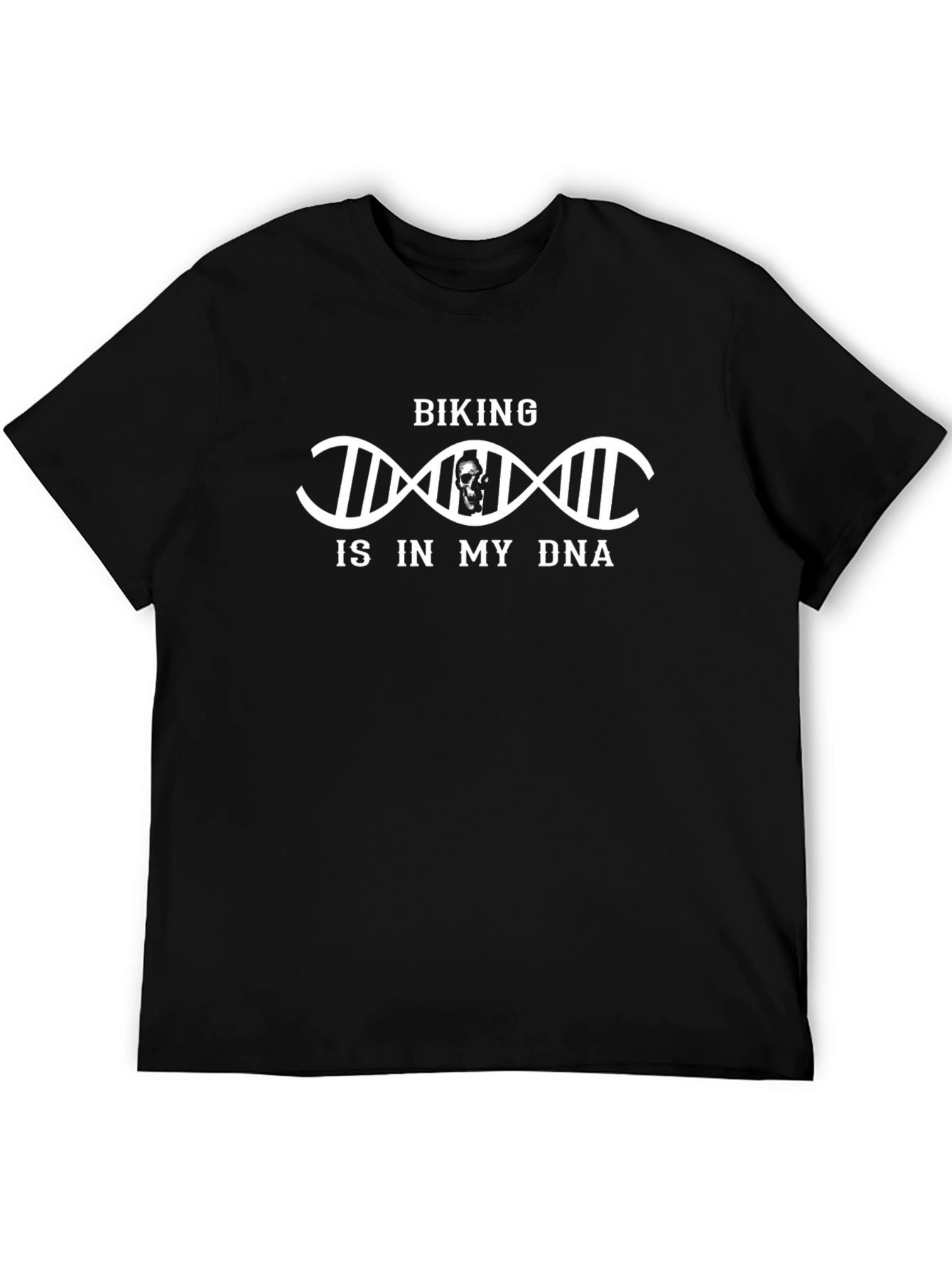 Biking is in My DNA Graphic Tee - Black