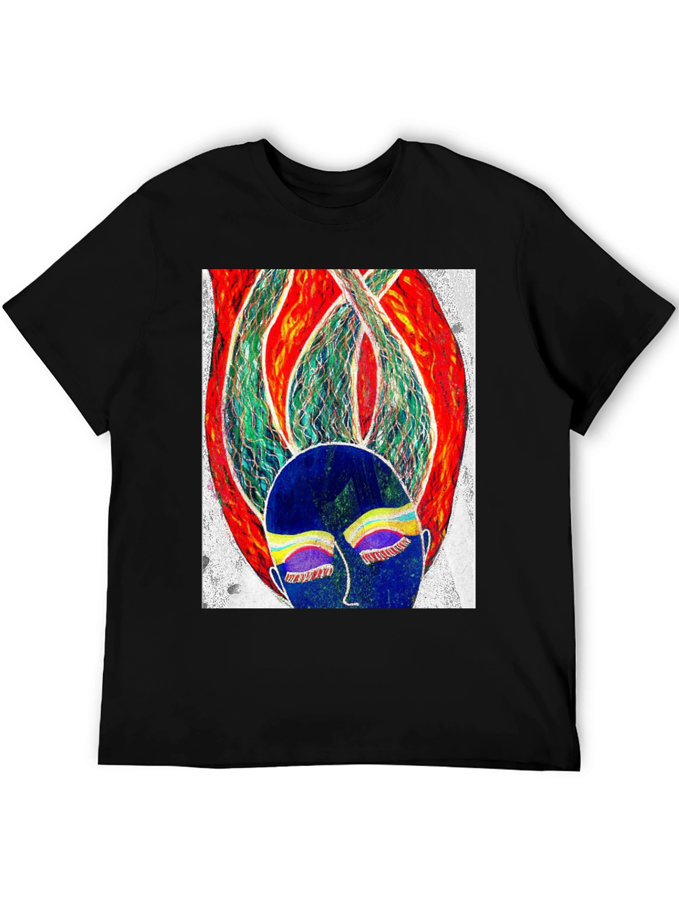 Abstract Face Graphic Tee - Modern Art T-Shirt