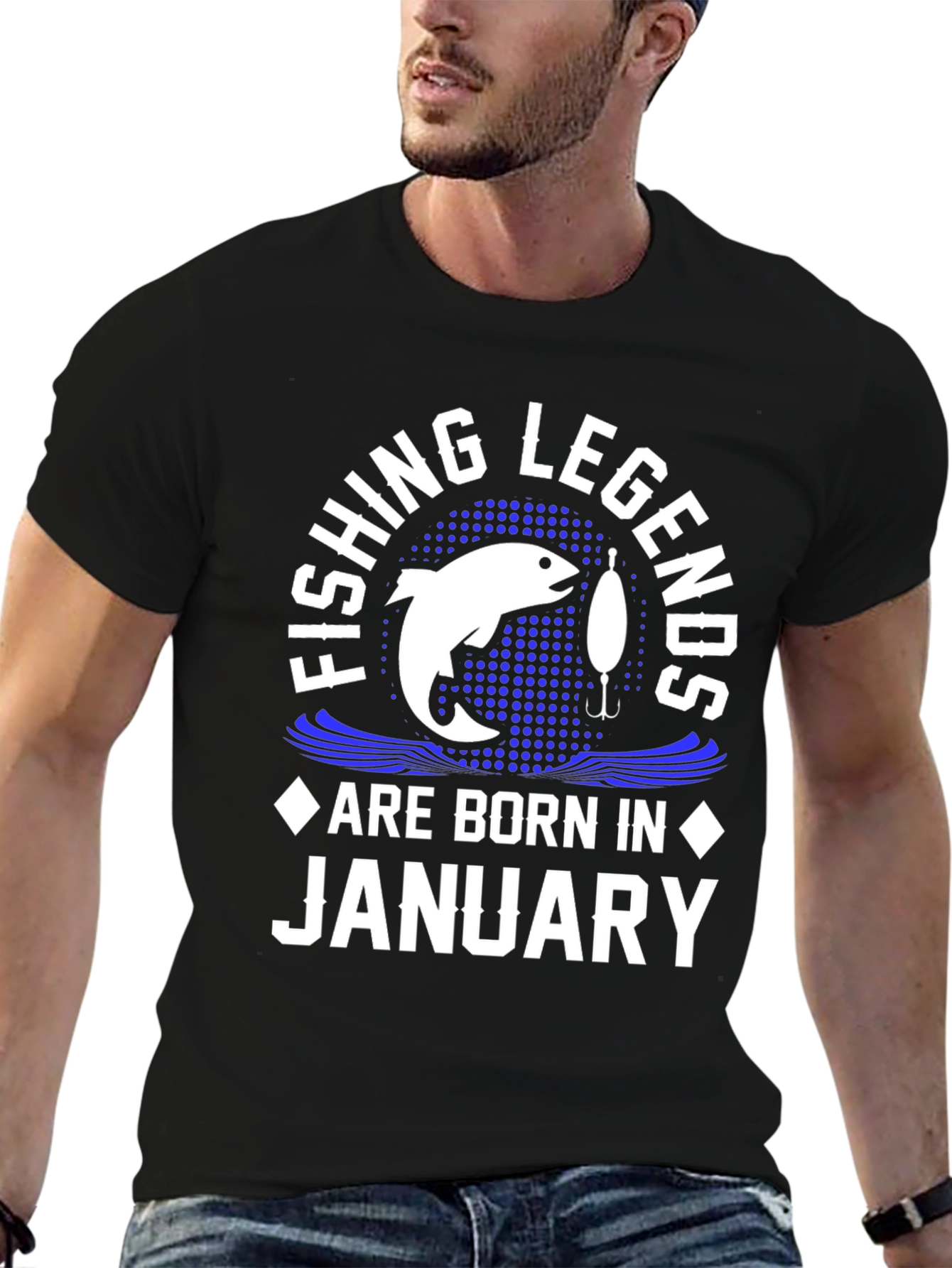 Fishing Legends Born in January - Graphic T-Shirt