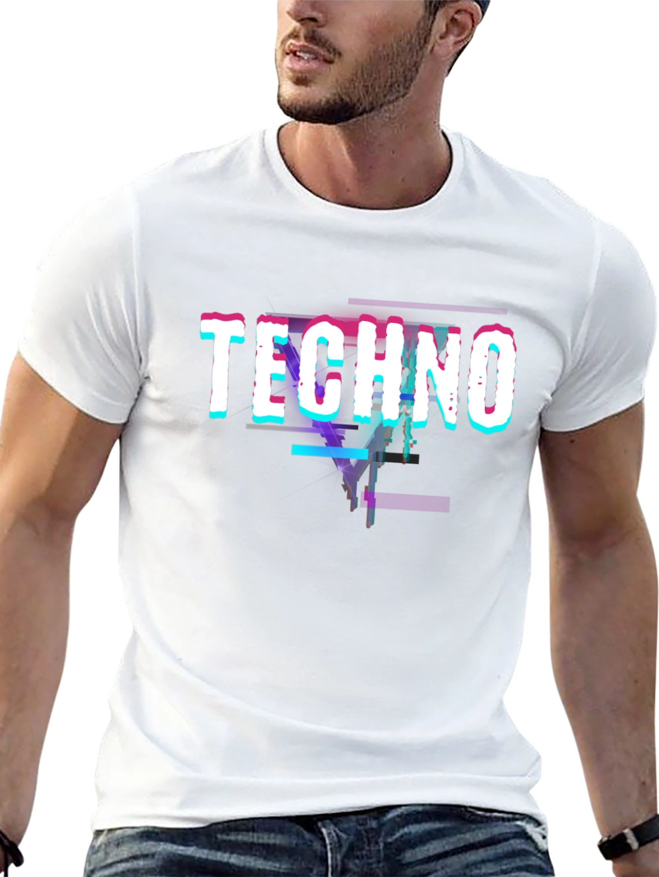 Techno Glitch Black T-Shirt