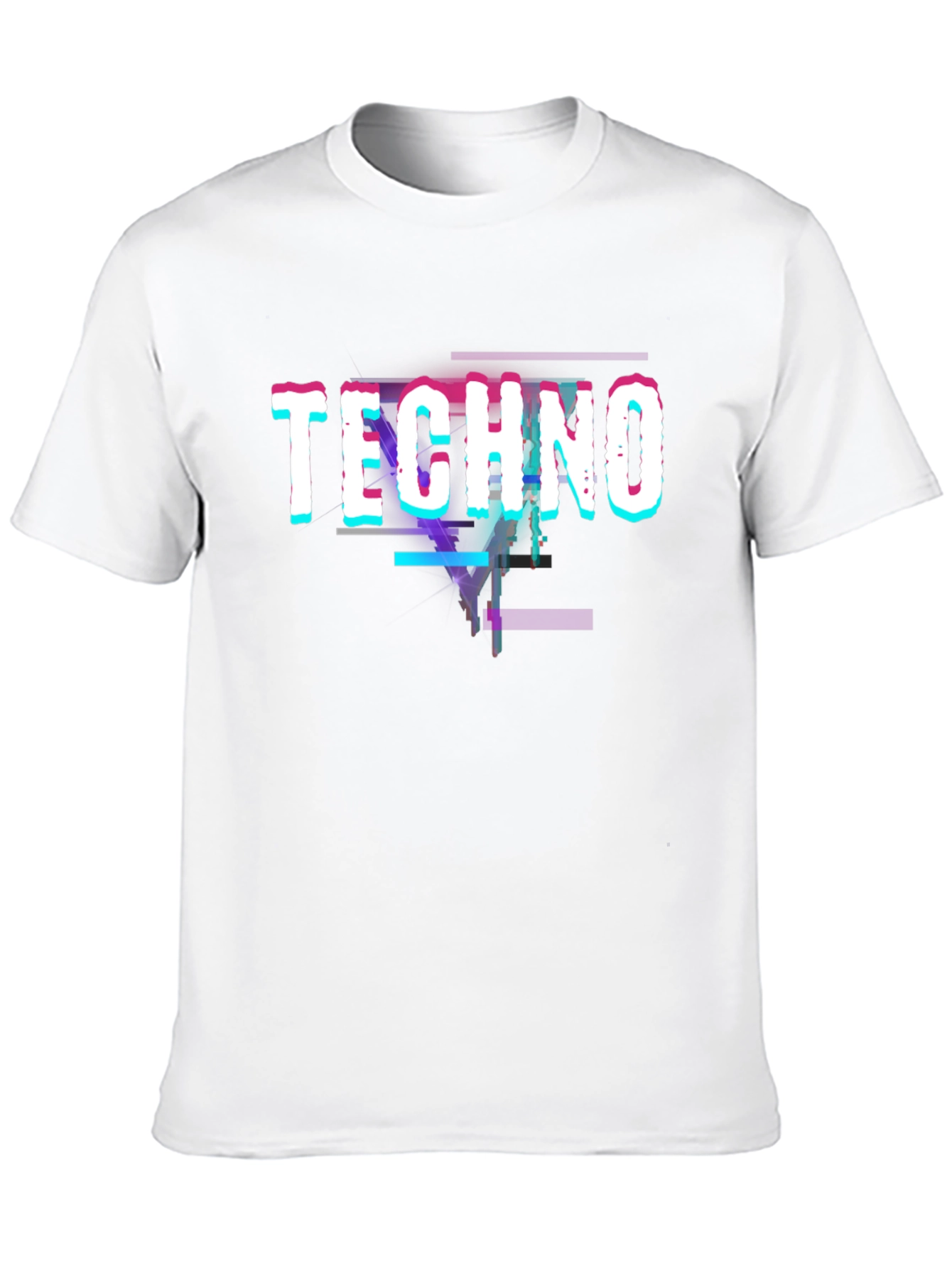 Techno Glitch Black T-Shirt