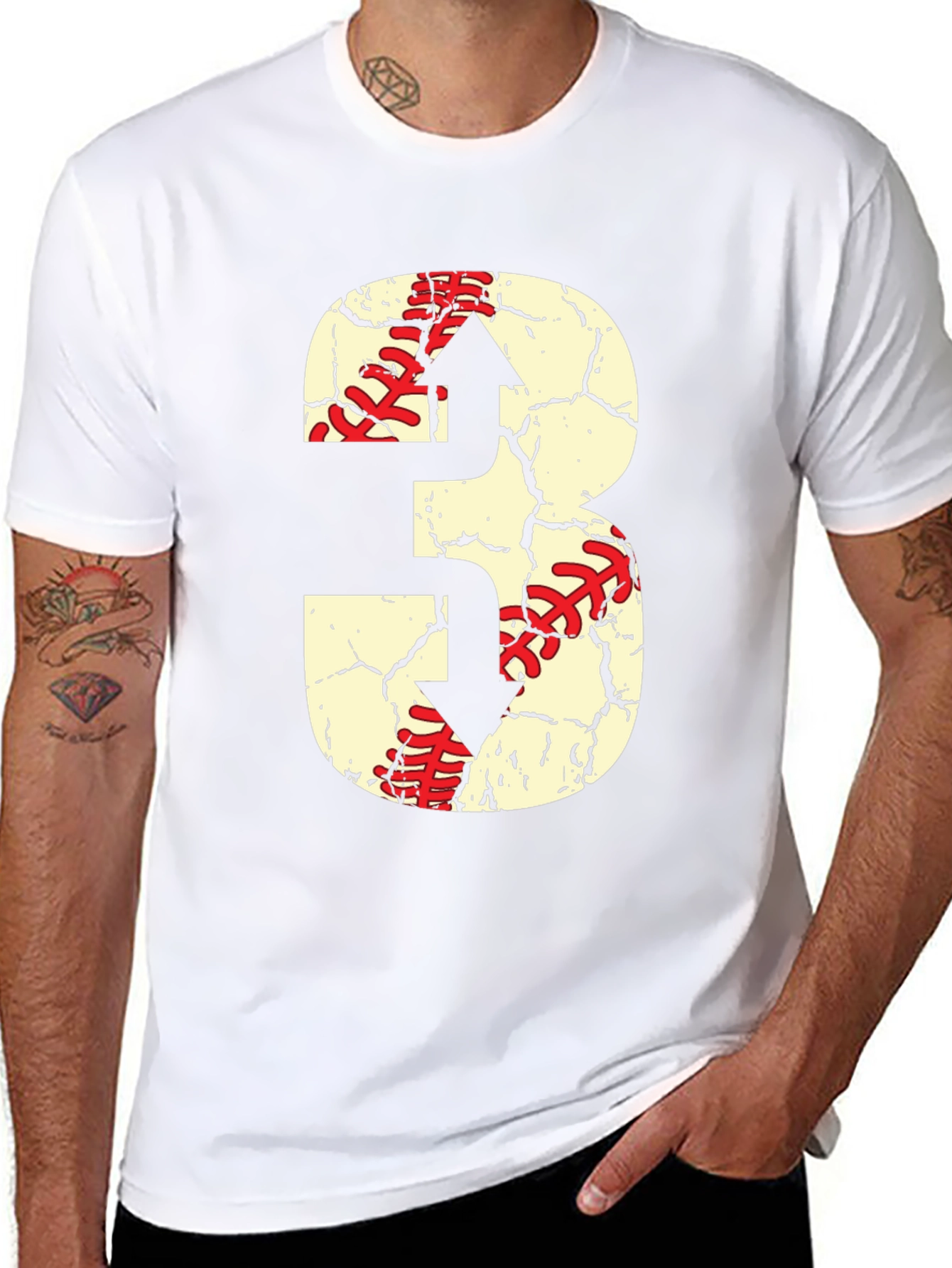 Baseball Number 3 T-Shirt