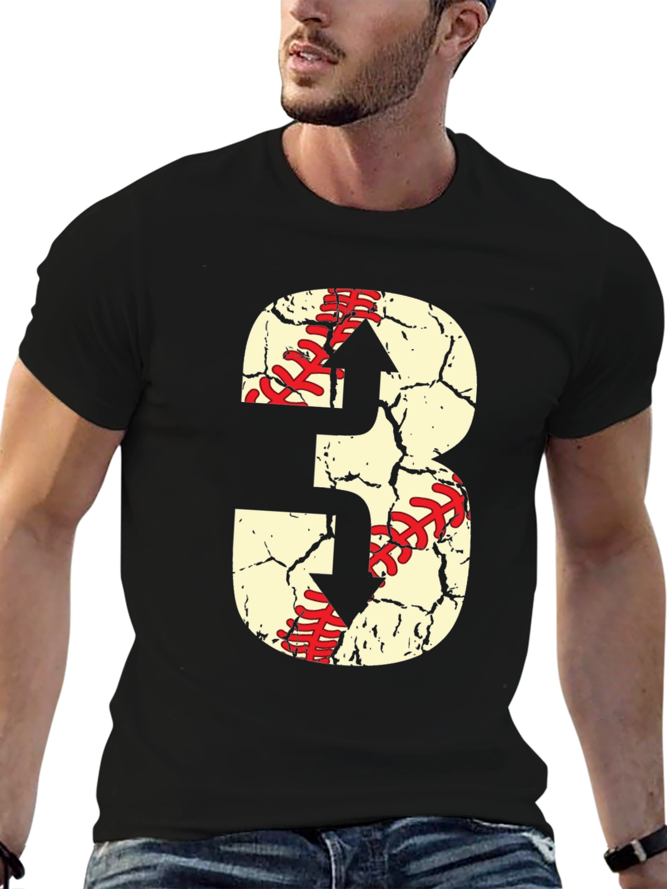Baseball Number 3 T-Shirt