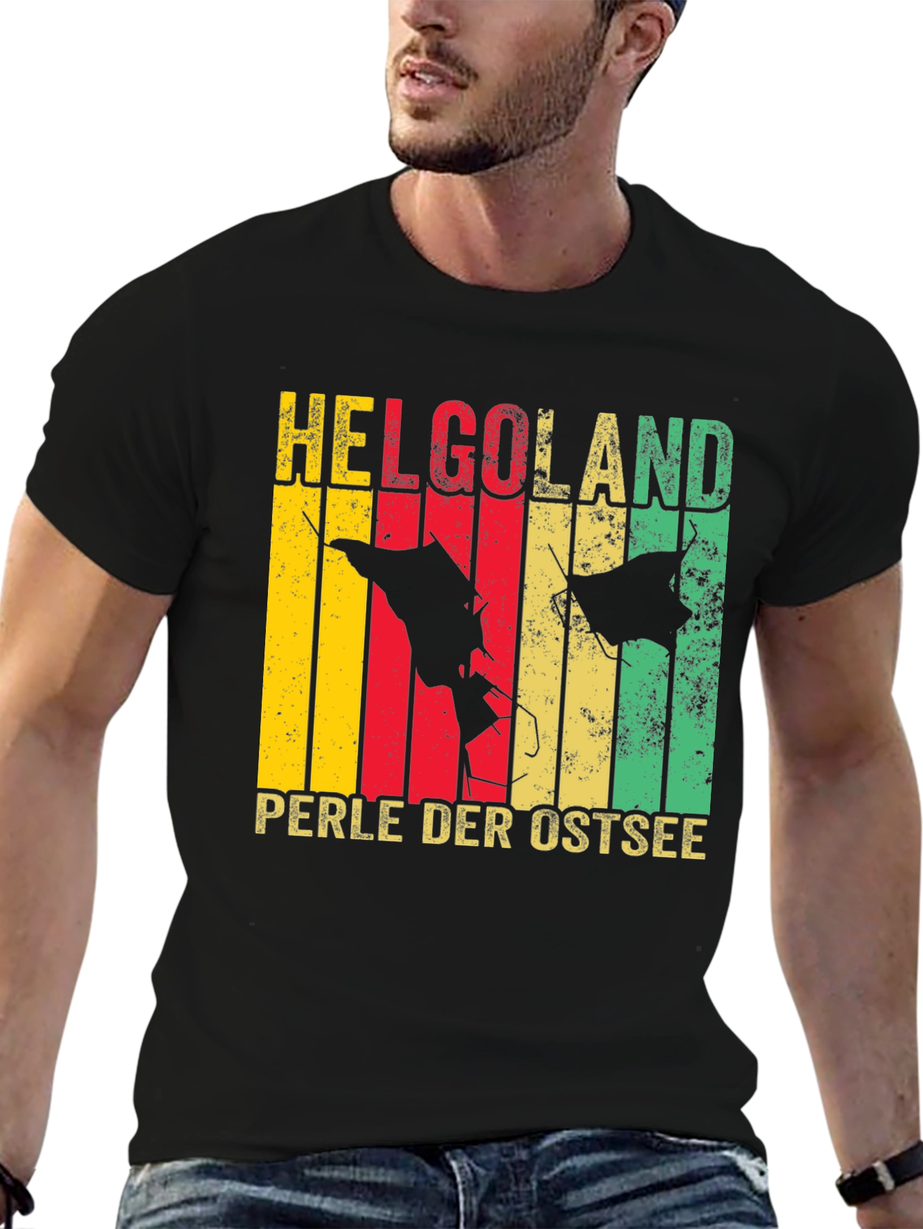 Helgoland Isle Retro Tee - Perle Der Ostsee Shirt