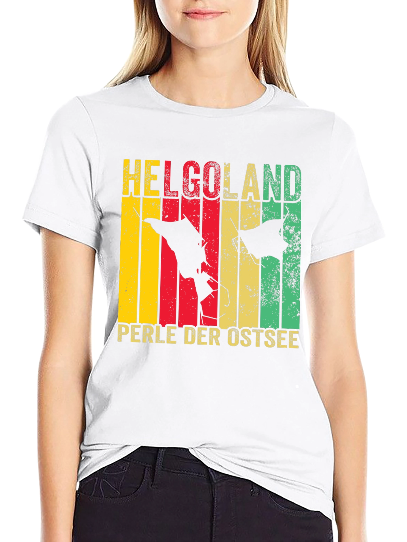 Helgoland Isle Retro Tee - Perle Der Ostsee Shirt