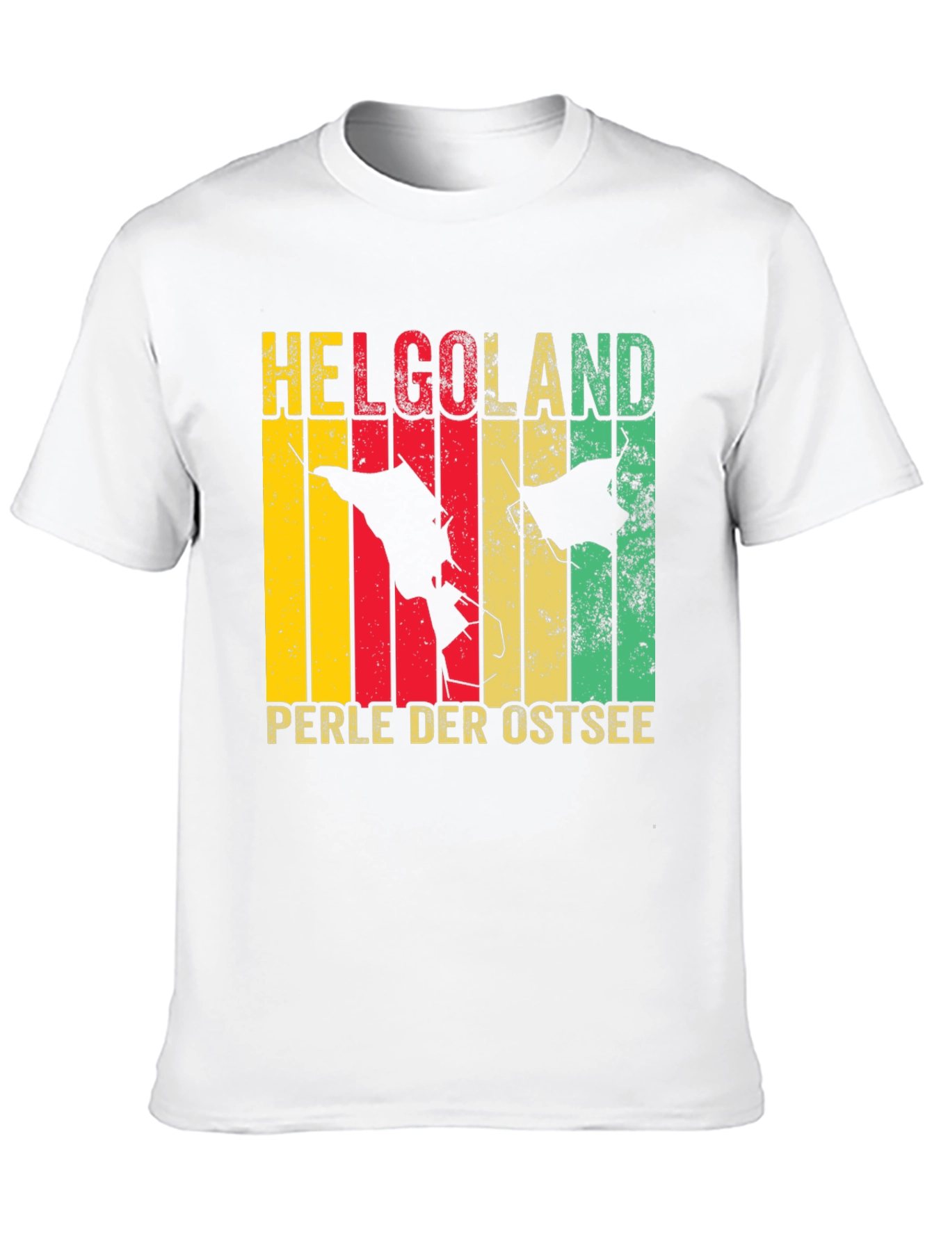Helgoland Isle Retro Tee - Perle Der Ostsee Shirt