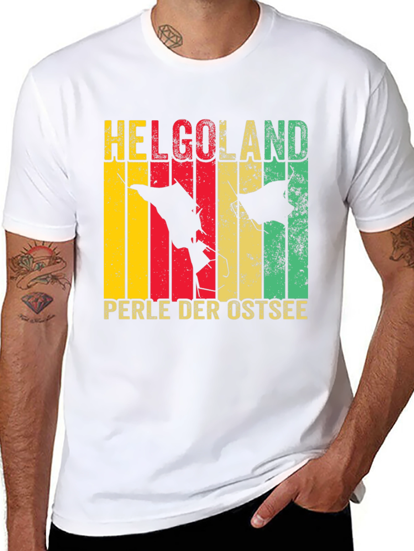 Helgoland Isle Retro Tee - Perle Der Ostsee Shirt