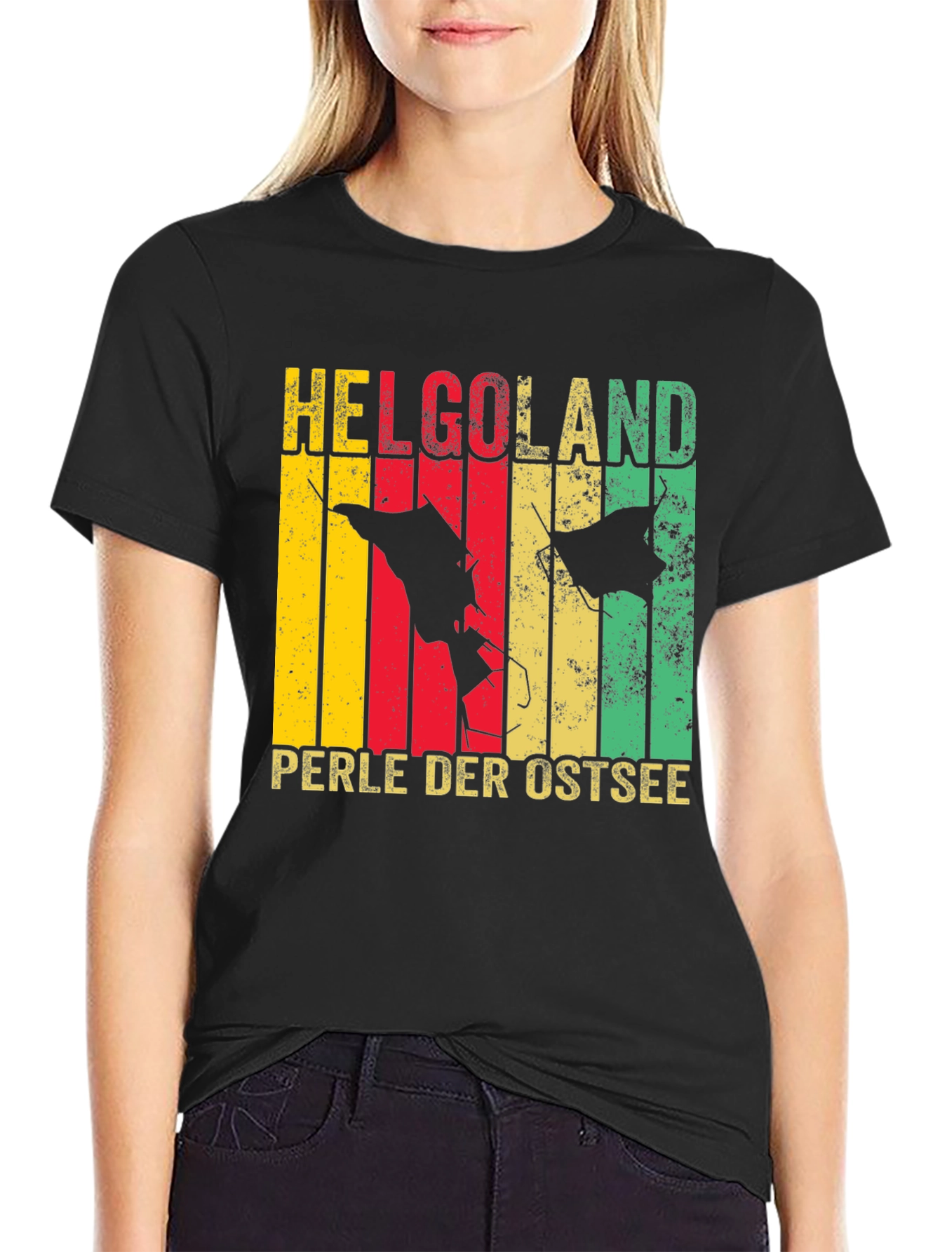 Helgoland Isle Retro Tee - Perle Der Ostsee Shirt