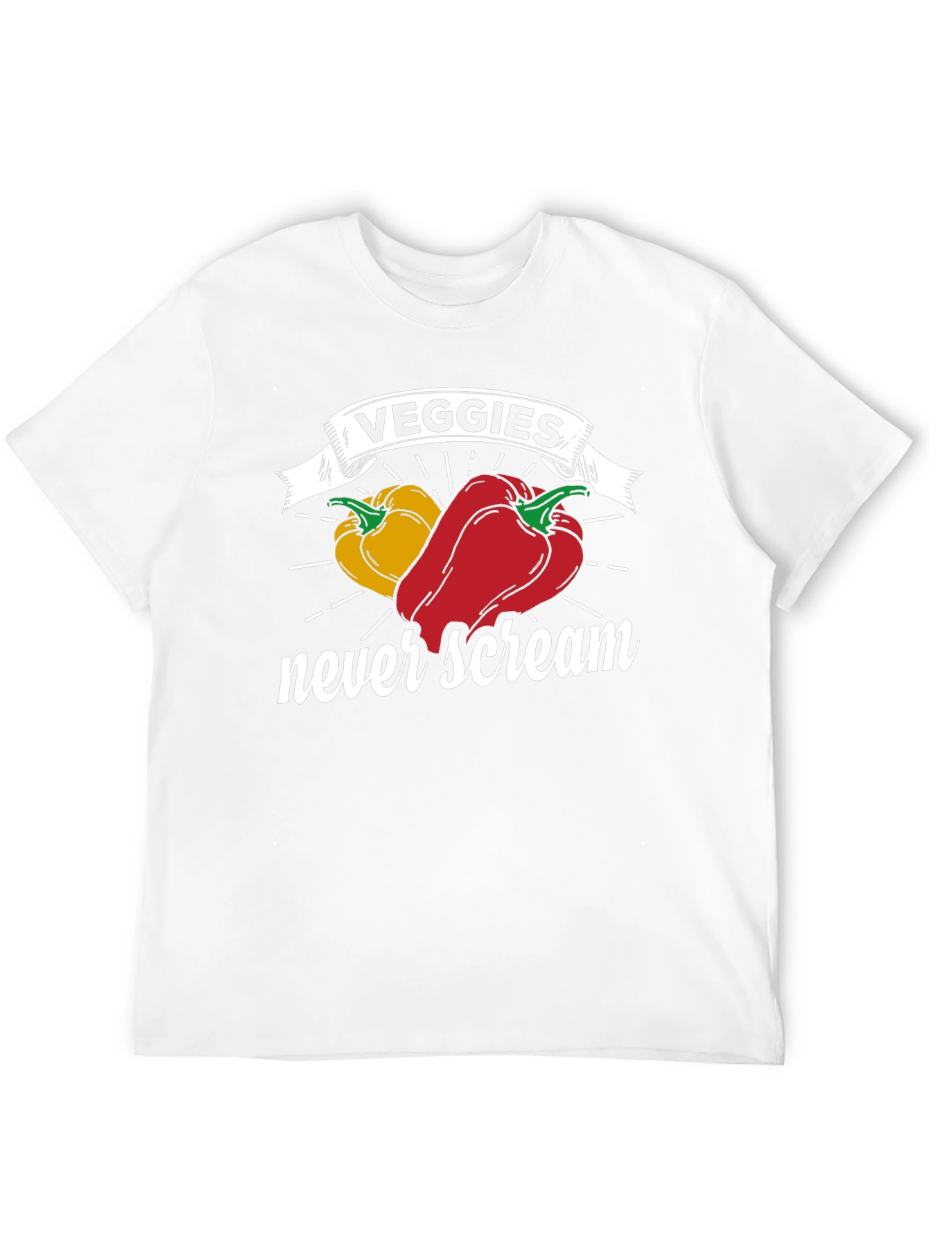 Veggies Never Scream Graphic Tee - Unisex Black T-Shirt