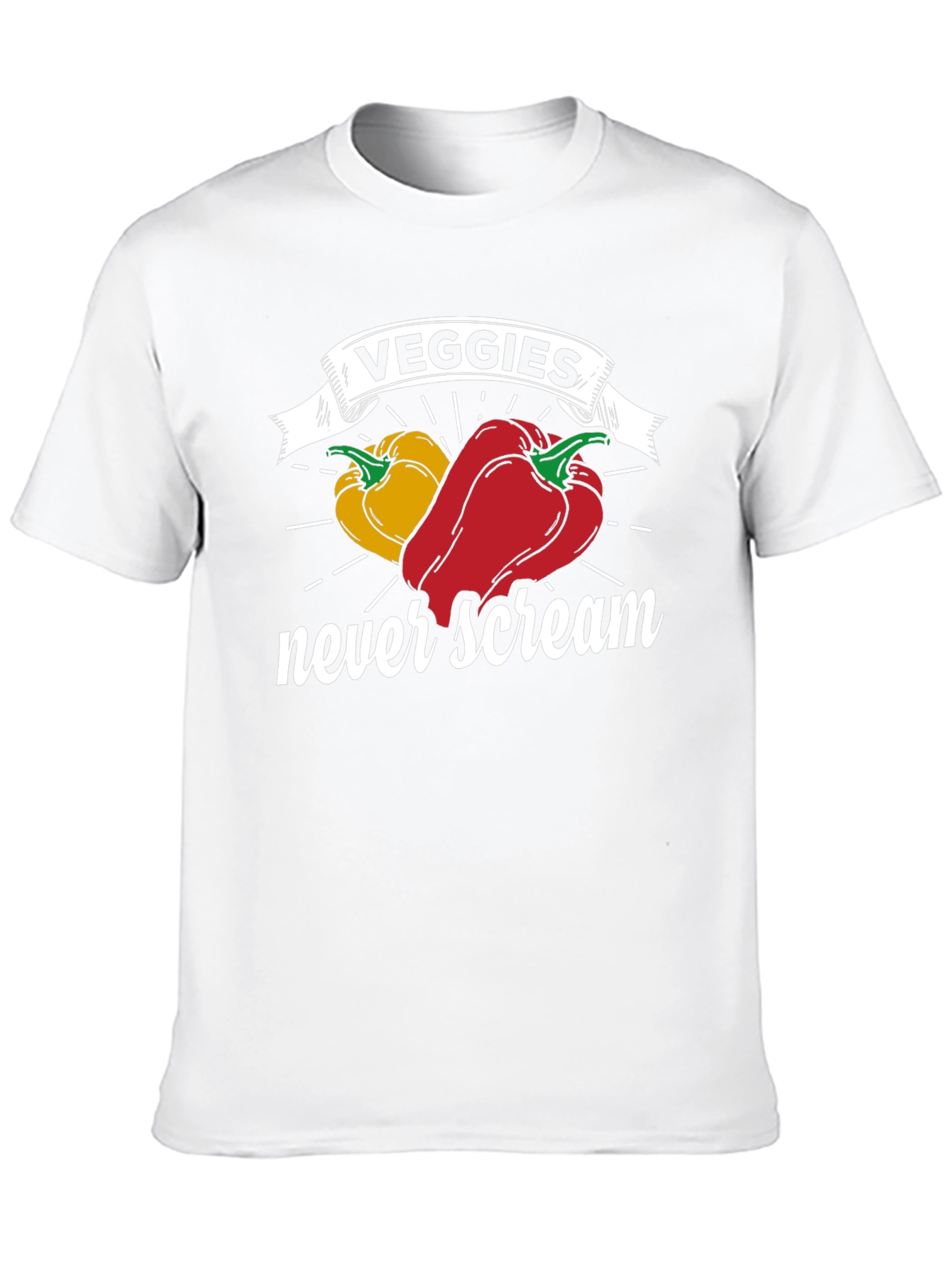 Veggies Never Scream Graphic Tee - Unisex Black T-Shirt